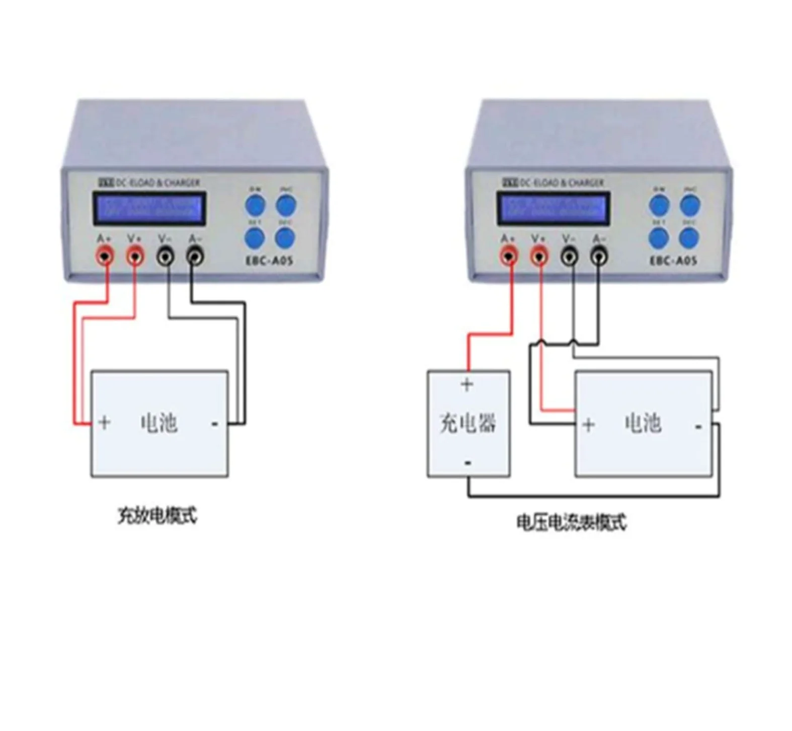 Probador de Batería, A05+ Probador De Capacidad De Batería, Cargador De Batería Móvil, Comprobador De Carga Electrónica, Carga De 10 V, 50 MA A 3 A, Descarga De 30 V, 50 MA A 5 A, 60 W