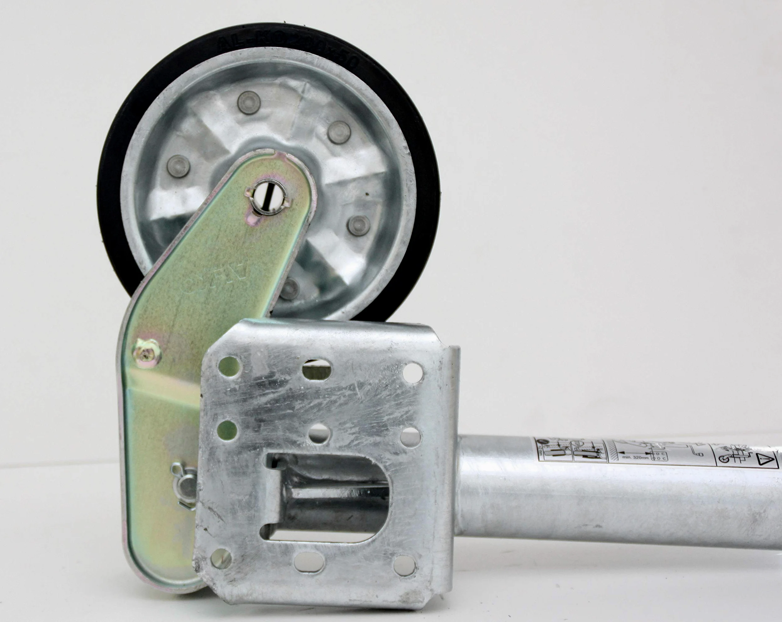 p4U AL-KO Rueda de apoyo automática para remolque (carga pesada, 500 kg, 200 x 50 mm), referencia de AL-KO: 1212382