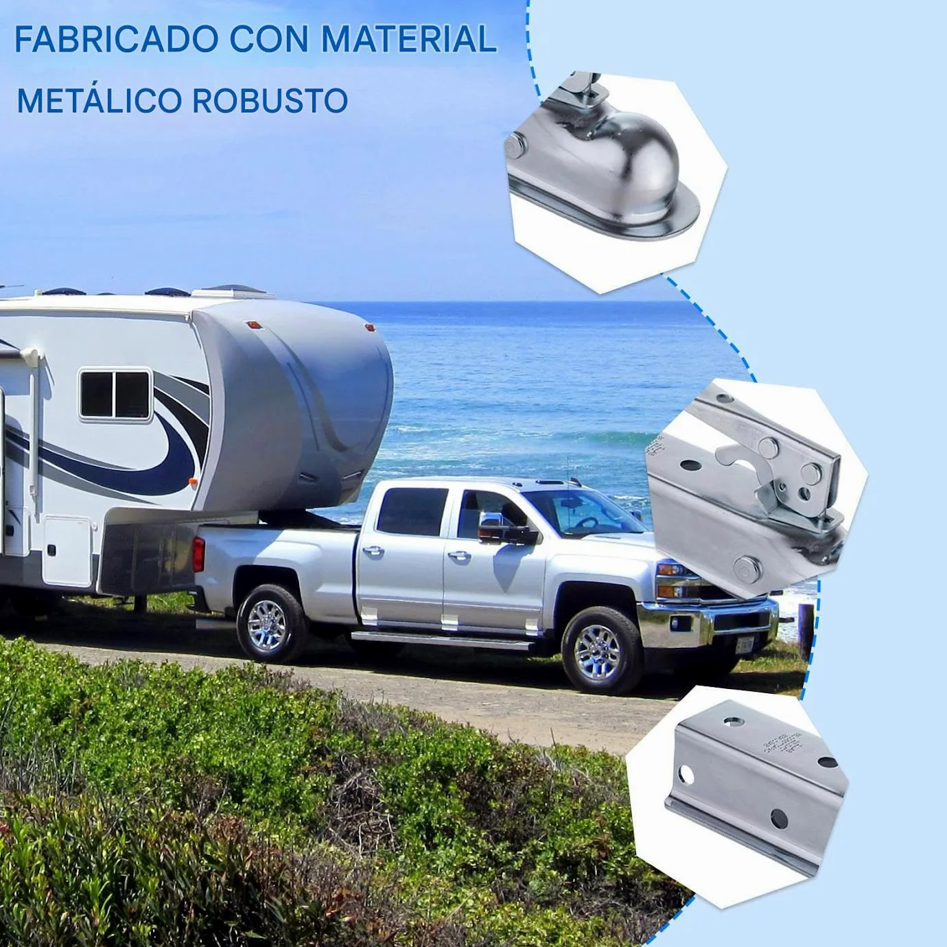 Enganche para Remolque - Bola de Enganche y Acoplamiento,Bola de 50 mm y 75 mm, Acoplamiento para, Velero, Coche, Furgoneta, para Diversas Necesidades de Remolque
