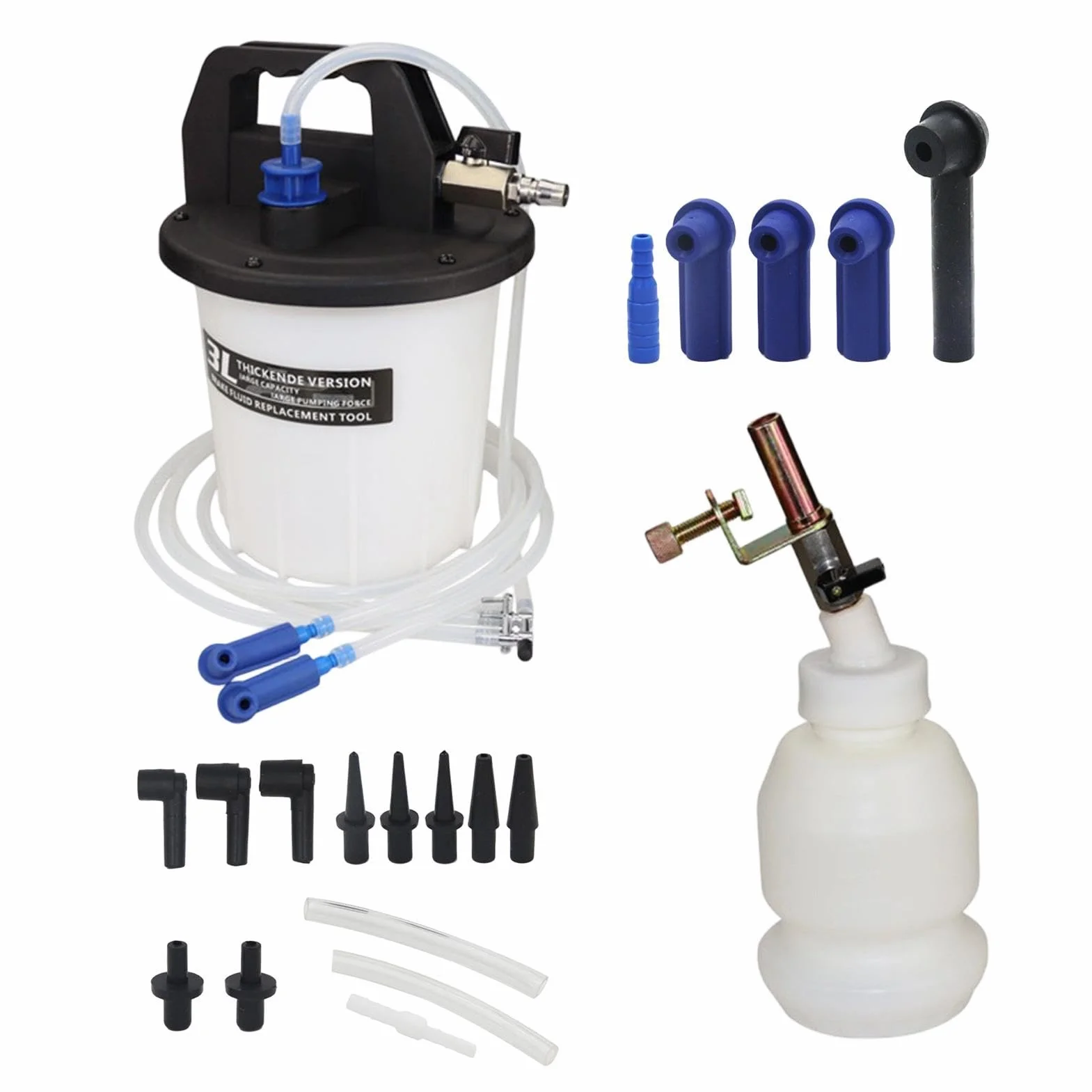 Kit Purga Líquido Frenos Depósito antirretorno 3L | Kit Extractor Fluido Frenos para Reparación Vehículo Para Mecánicos de Coche, Mantenimiento y Garaje