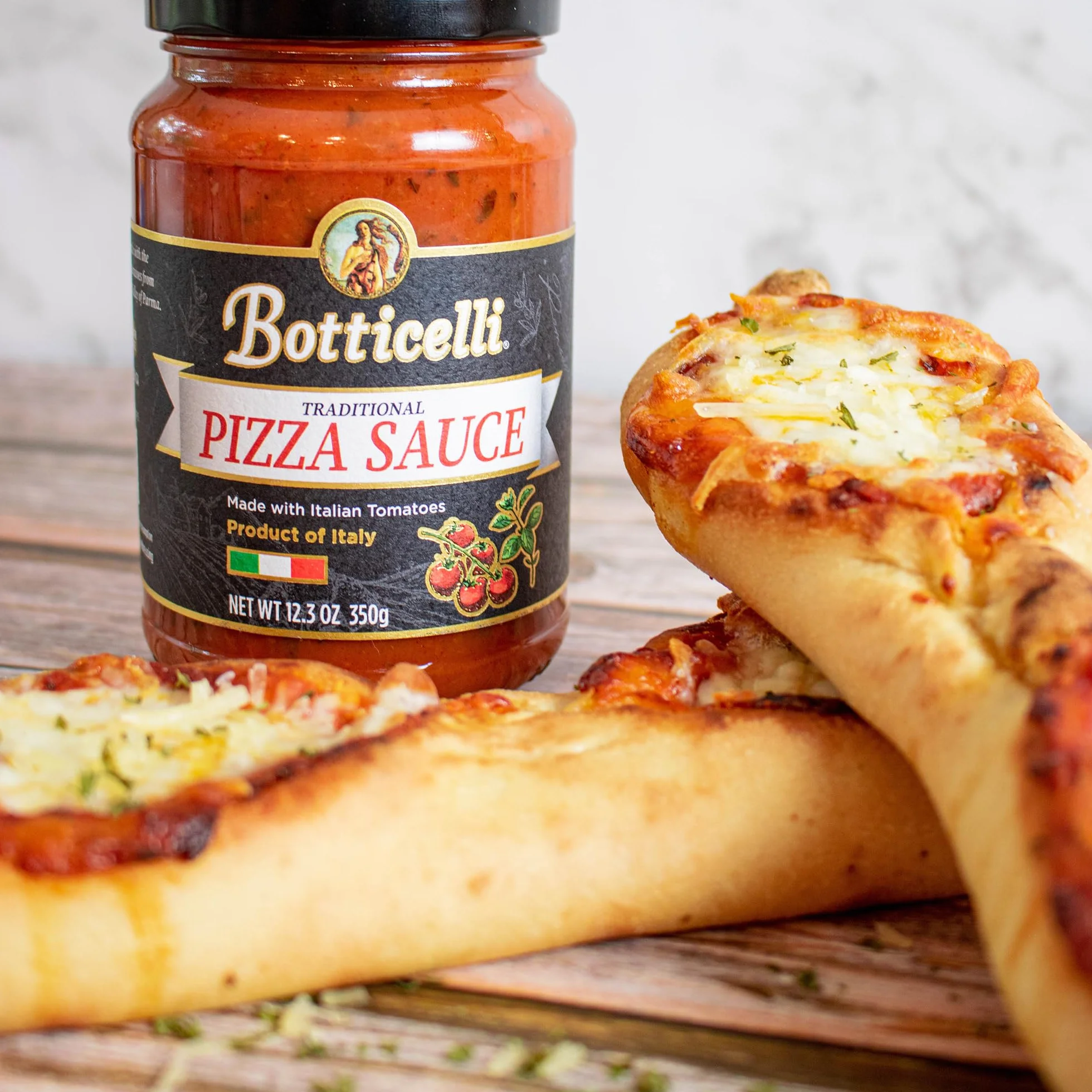 Botticelli Salsa de pizza italiana premium, bajo en carbohidratos, 12 onzas