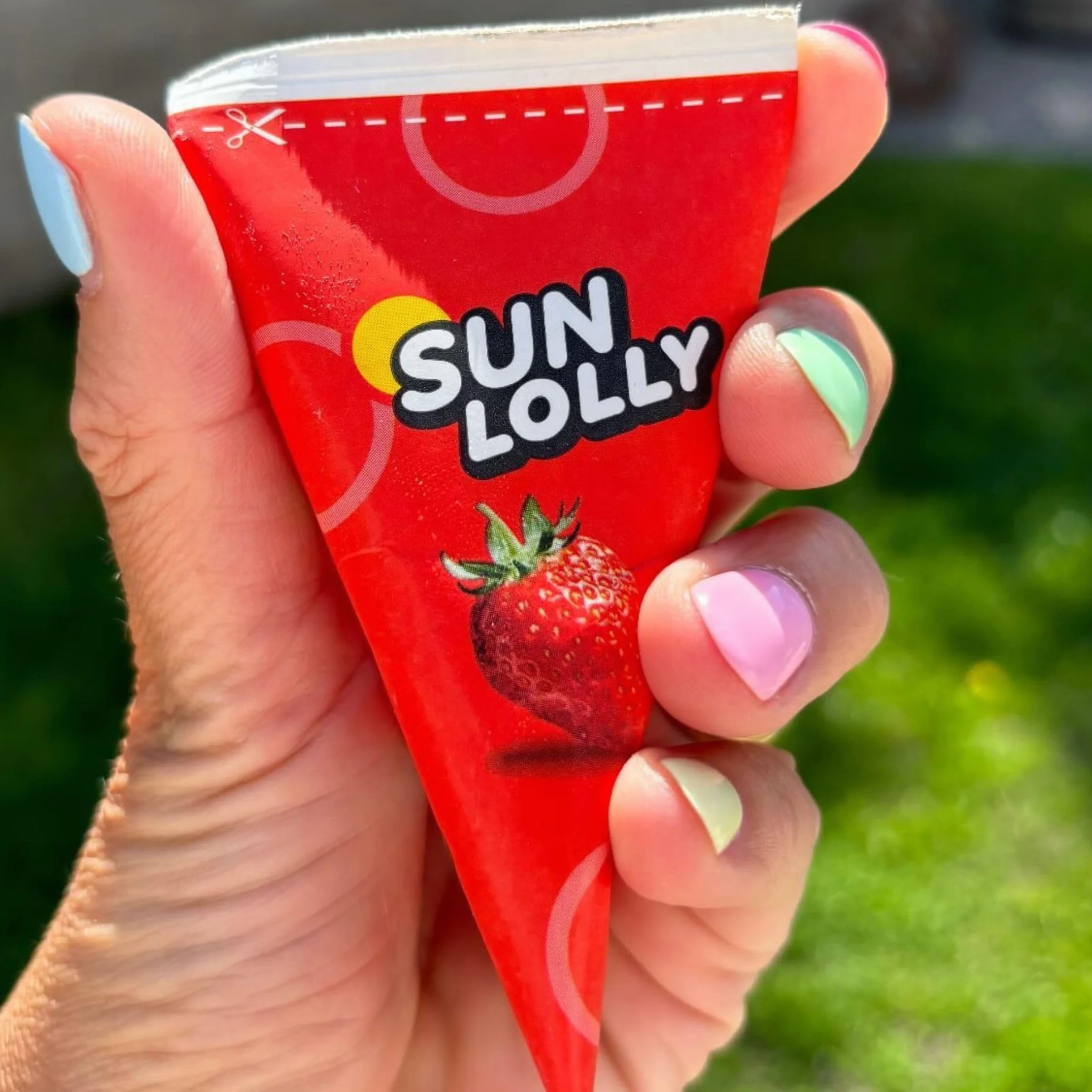 Sun Lolly Helados de agua Fresa 8 piezas 480 ml Sin lactosa Sin gluten