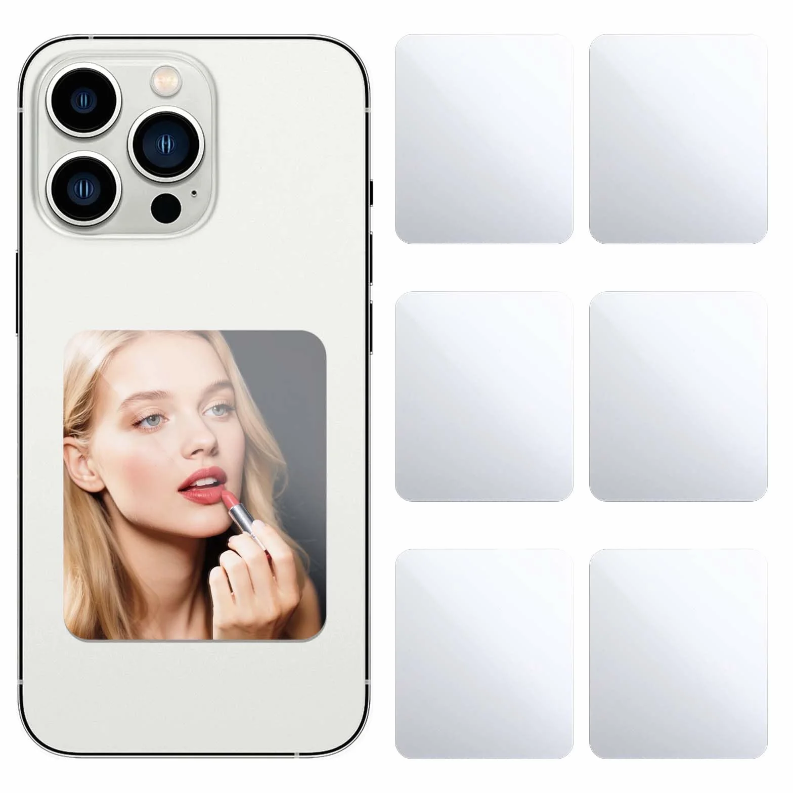 Espejos pequeños para pegar espejo de maquillaje adhesivos acrílicos decoración móvil 6 mini