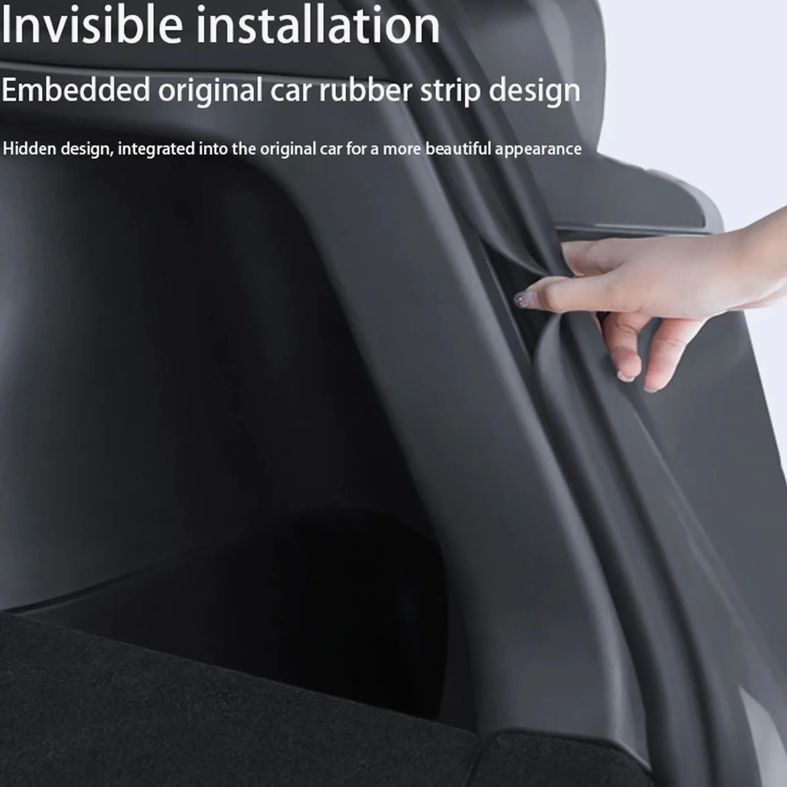 Protectores Laterales para Maletero Trasero compatibles con Tesla Model Y Juniper 2025, protección de Esquinas con Superficie TPE Alfombrilla Maletero Coche