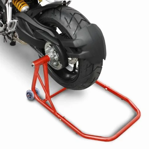 Caballete Trasero Compatible para Ducati Monster 1200/ S 14-20 Rojo, ConStands Single por Basculante Monobrazo, adaptadore Incl.