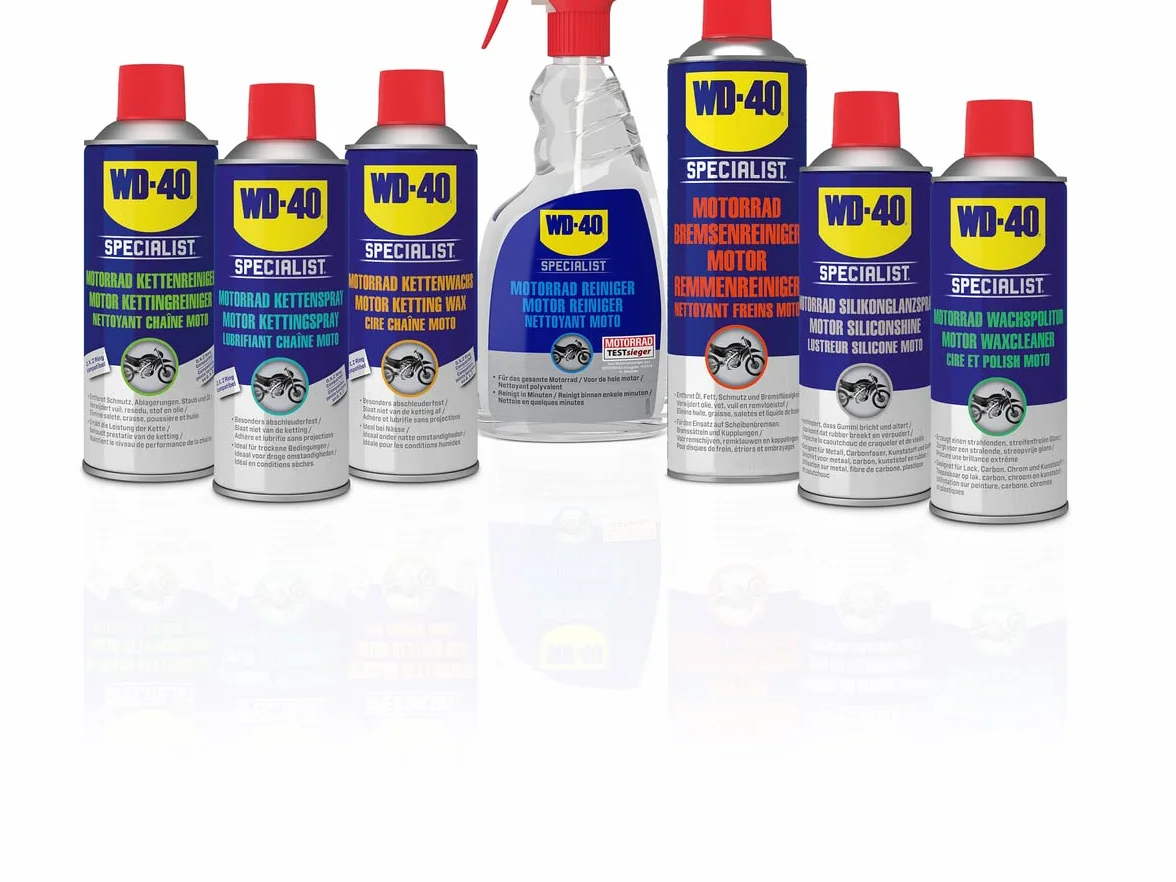 WD-40 Specialist Aerosol de silicona para motocicleta 400 ml | Spray de brillo para motocicleta | Limpiador WD40 | Spray de silicona para motocicleta