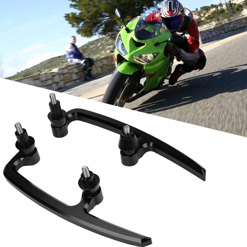 Asidero Trasero para Pasajero Compatible con Z650 17-18, CNC Aluminio, Barra de Agarre Trasera, Negro