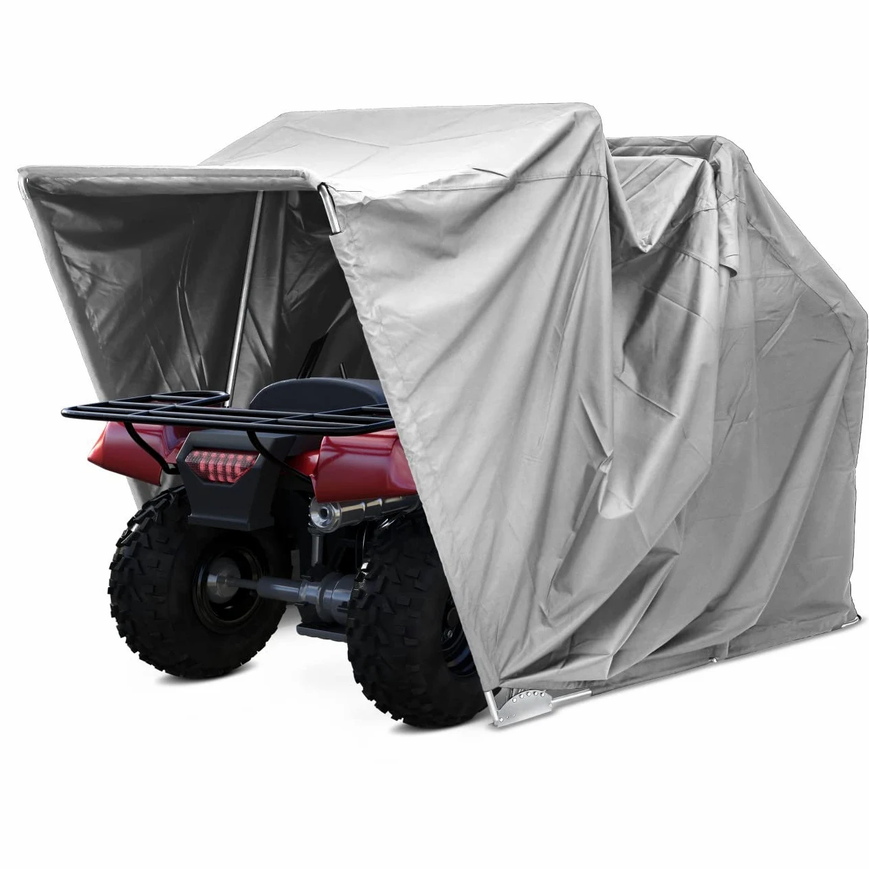 Garaje Plegable Compatible para Motos, quads y ATVs Funda portatil XXXL Gris