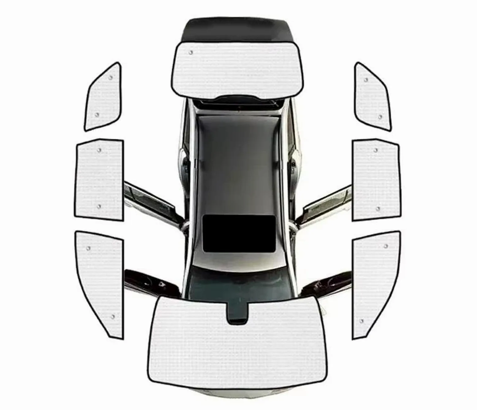 Parasoles Laterales Para Jeep Para Grand Para Cherokee Para WK2 2014-2021 Parasoles Coche Cubiertas Visera Parabrisas(All Sunshades)