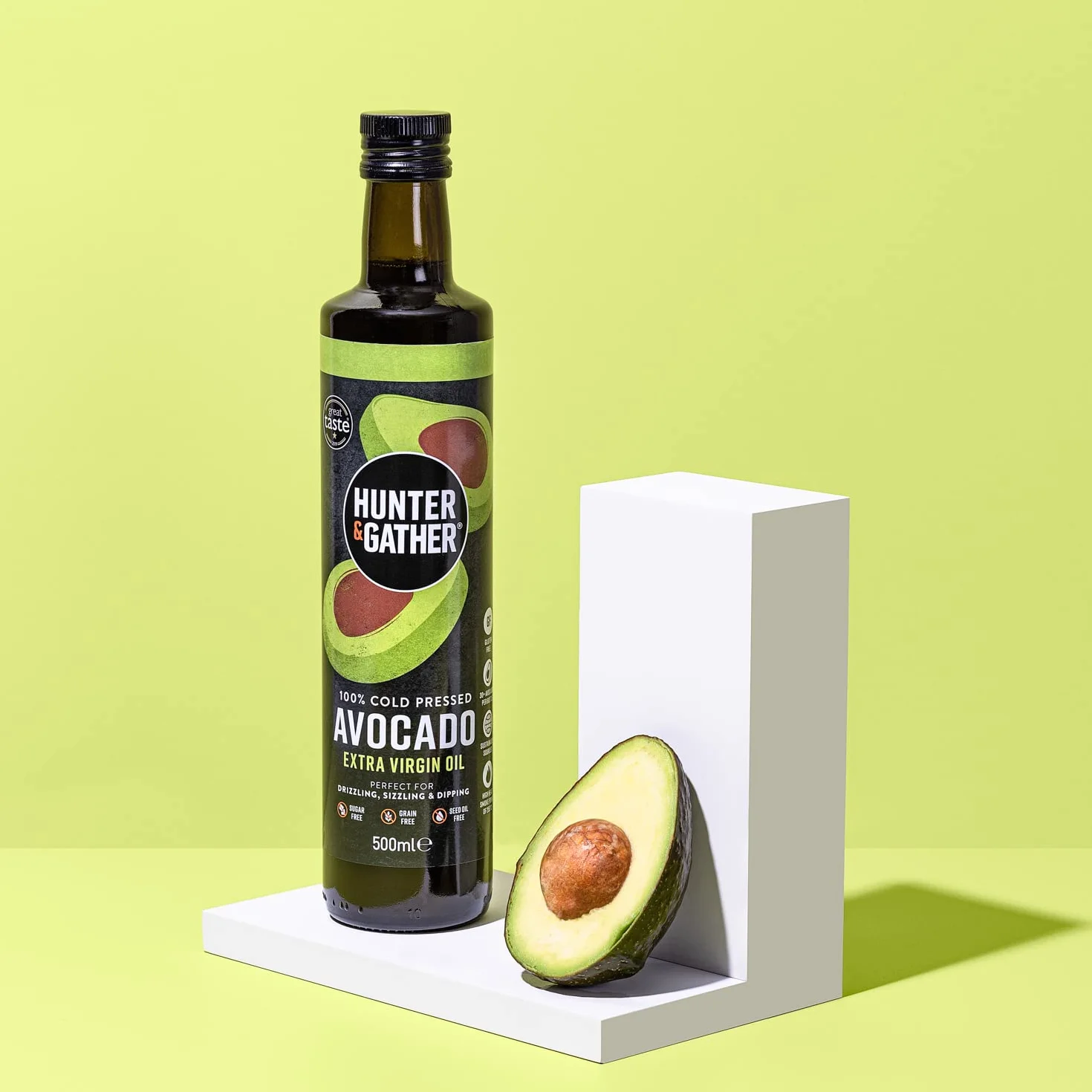 Hunter & Gather Aceite de Aguacate Extra Virgen Prensado en Frio Sin Refinar 500 ml
