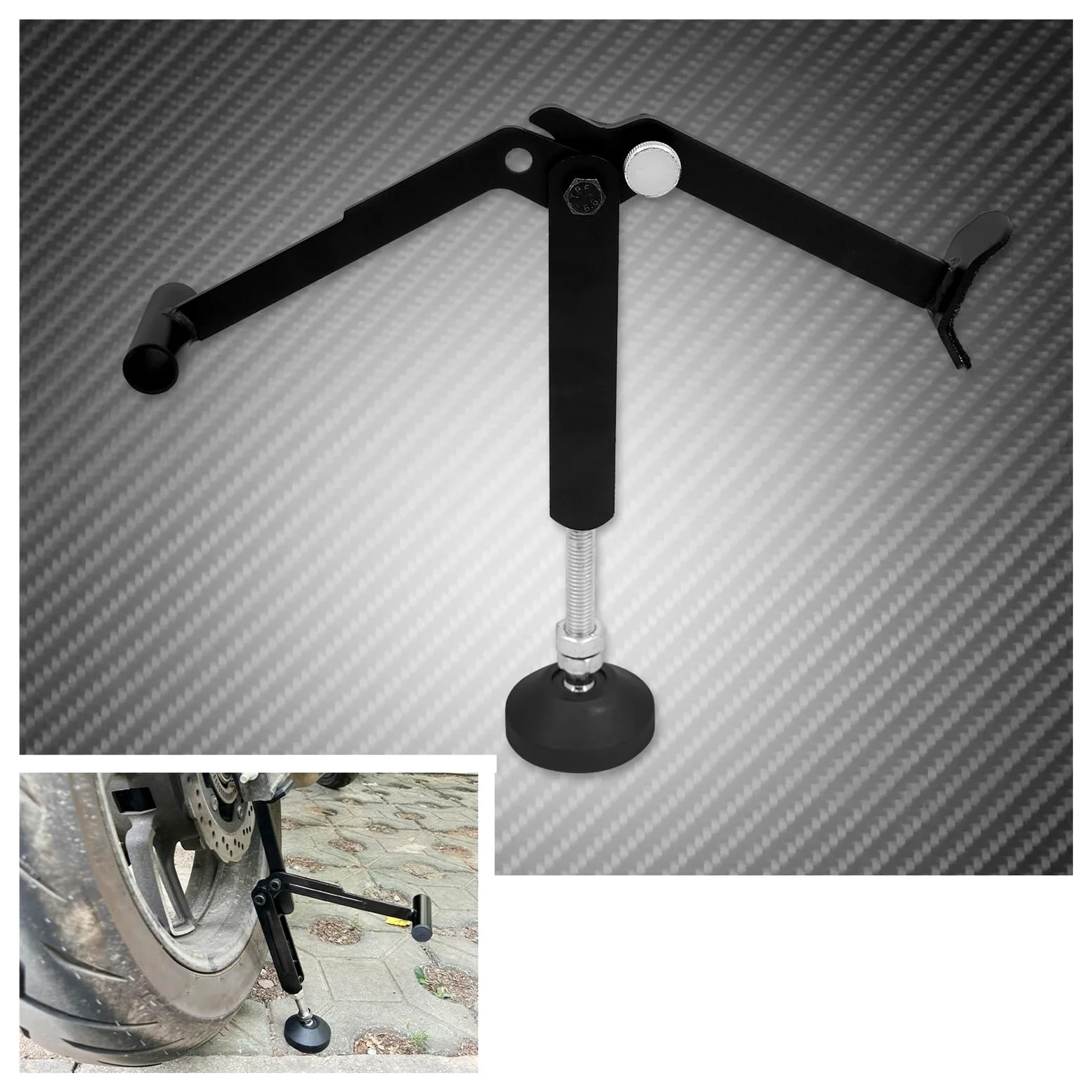 Pata Soporte Apoyo Caballete De Rueda Ahorro para Motocicleta, Pata Cabra, Elevador Universal, Soporte Lateral, Bastidor Elevación Brazo Oscilante
