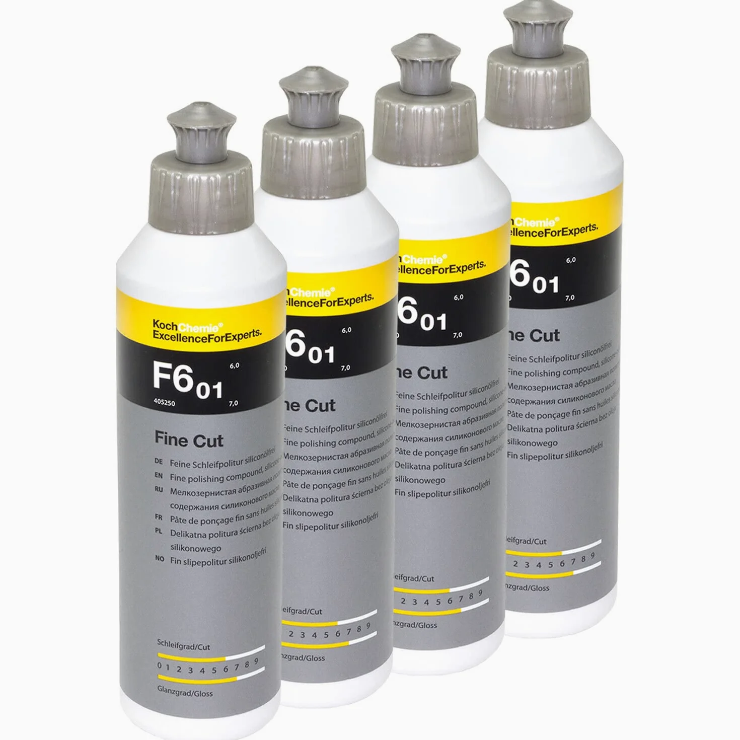 F6.01 Koch Chemie - Pulido fino sin aceite de silicona, 4 unidades de 250 ml