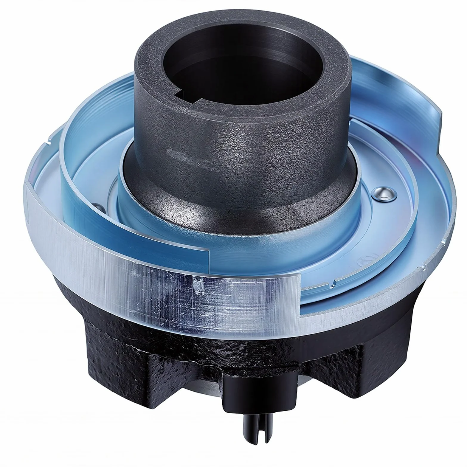 SIXRUN Buje del CigüeñAl del Equilibrador Armónico del Motor, Acero Al Carbono con Silicona, Buje de Polea de Repuesto OEM, Apto para Reparación y Reemplazo de Motores B2300 1994