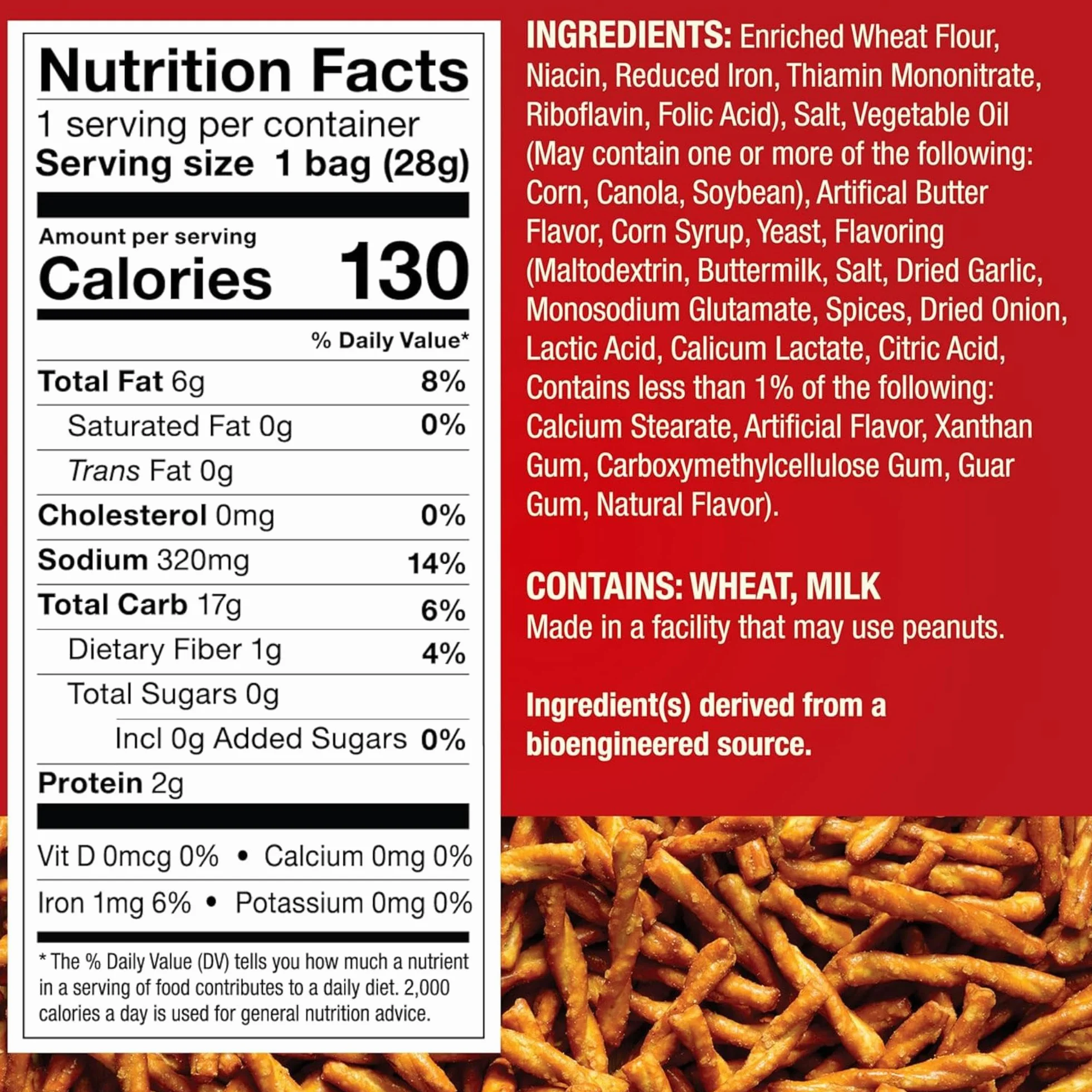 Dot's Pretzels Pretzel Twists originales sazonados 1 oz bolsa (10 unidades)