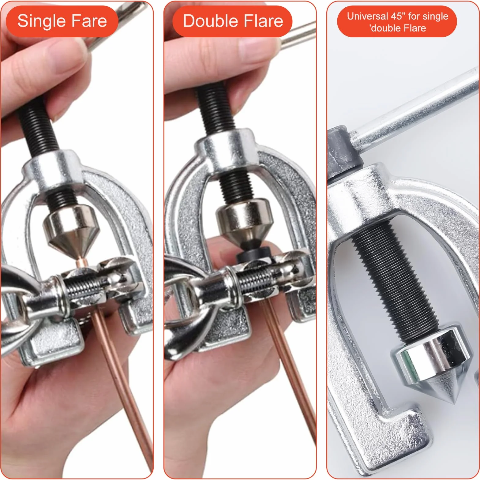 Leikurvo Juego de herramientas de expansión de tubería de freno, herramienta de expansión con cortador de tubo 3/16”|1/4”|5/16”|3/8”|1/2”, herramienta de tubo de freno doble y simple para taller de