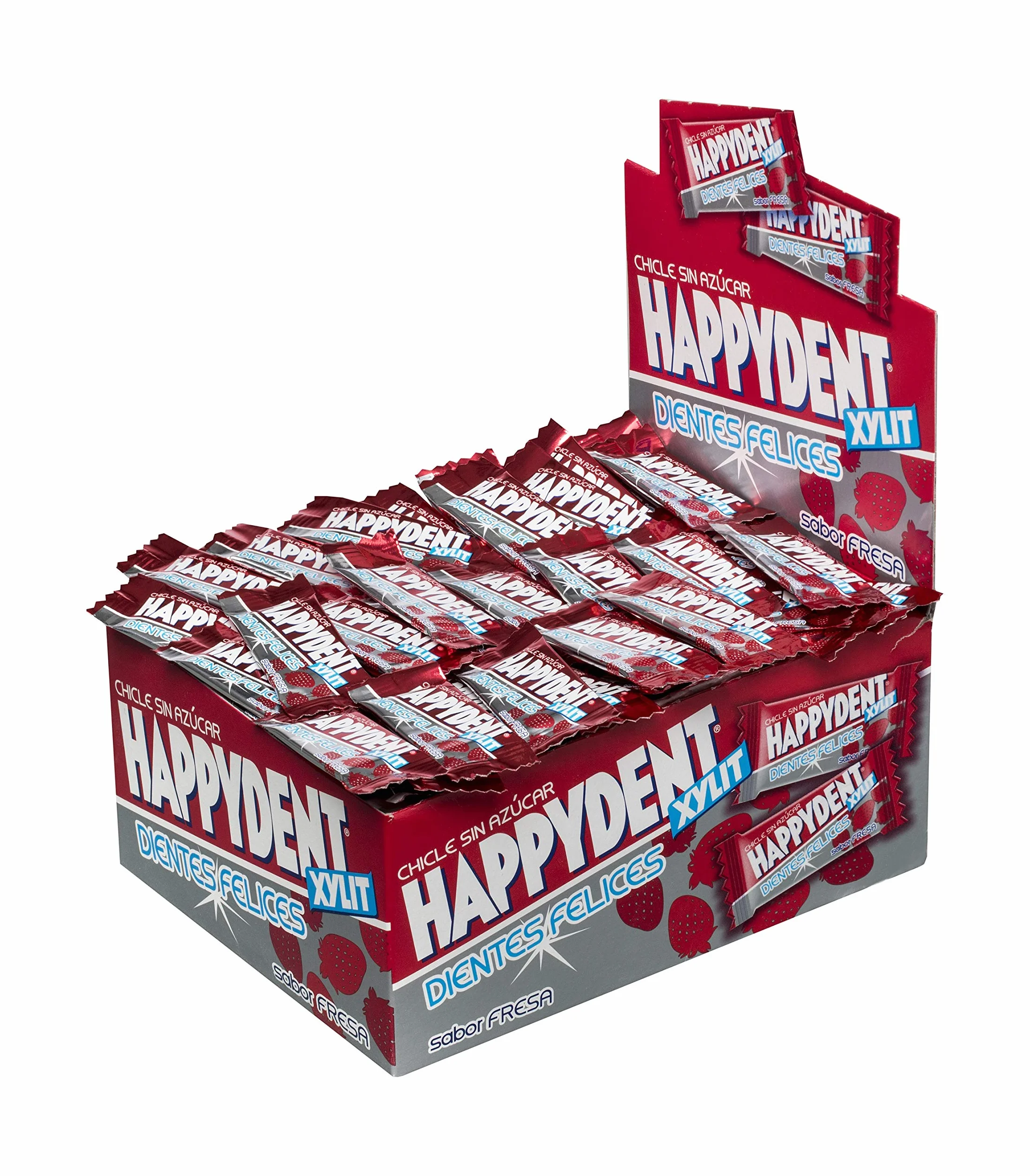 Happydent Chicle sin Azúcar con Xilitol Sabor Fresa 440 g