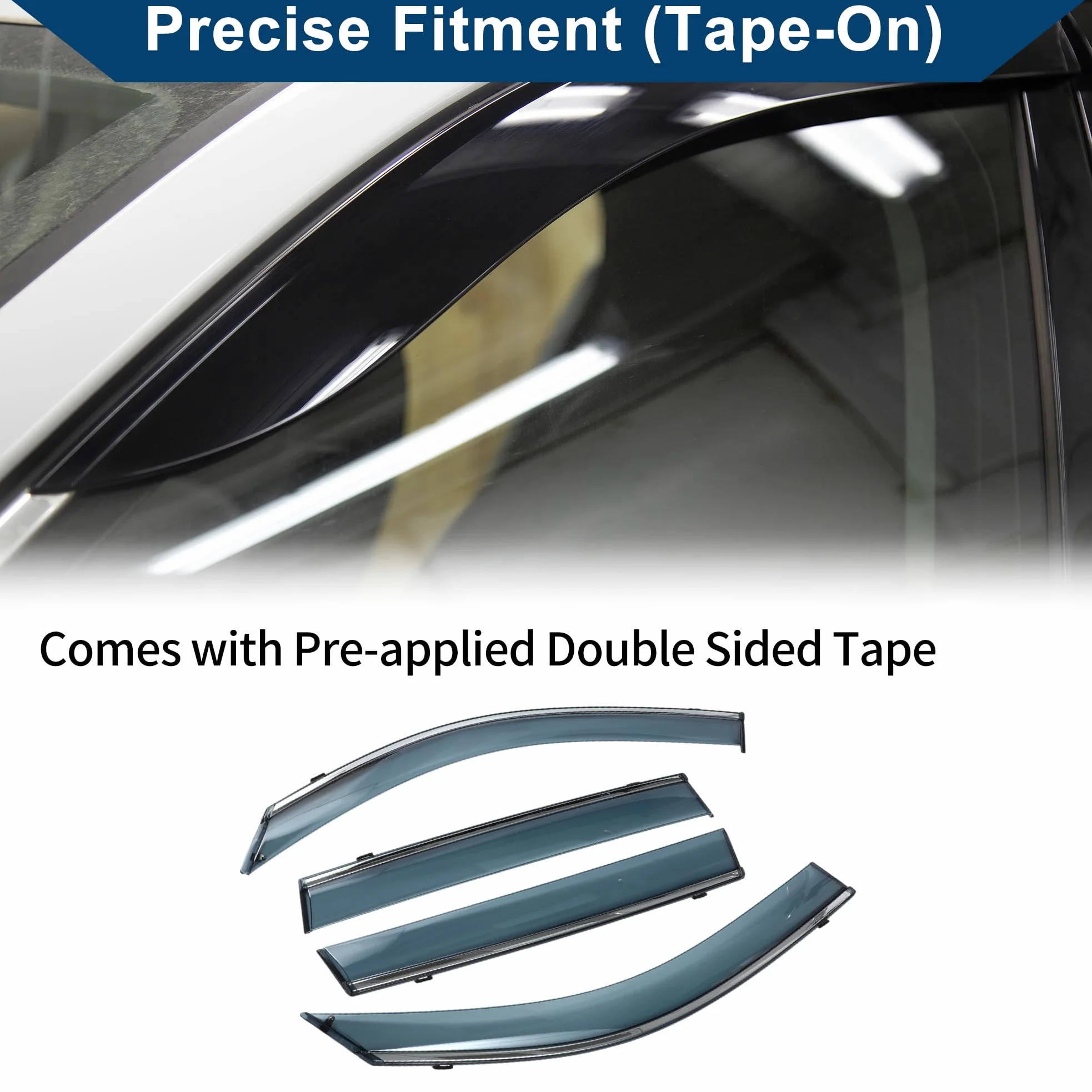 Deflectores De Ventana Para BMW X3 G01 2018-2023 Viseras De Ventana Lateral Guardabarros De Lluvia Viseras Solares Deflectores De Viento Juego De 1 Negro