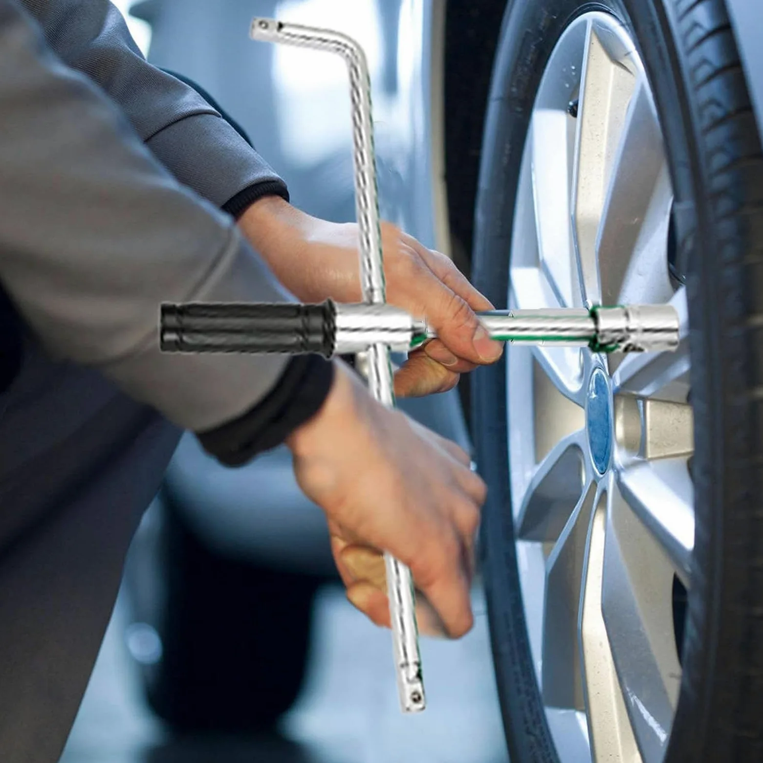 Genérico Llave para Ruedas Llave Cruzada para Tuercas de Rueda | Herramienta Multiusos Para Neumáticos Para Motocicleta Automóvil Autocaravana Camión SUV Taller Automotriz Carretera
