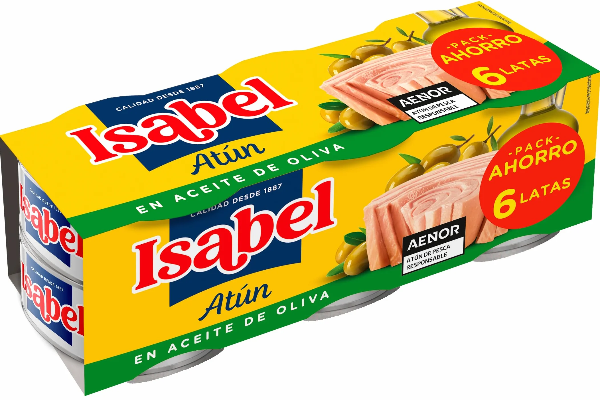 Isabel Atún en aceite de oliva pack 6 x 65gr