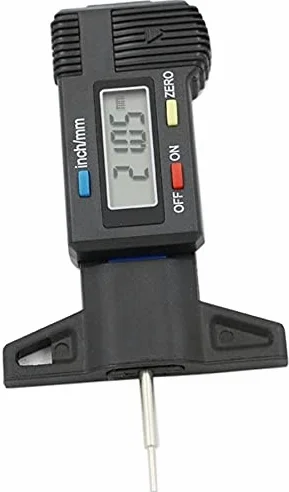 Medidor de Profundidad Digital Calibre Medidor de Profundidad de la Banda de Rodadura Medidor de Banda de Rodadura del neumático LCD for neumático de automóvil Herramienta de medición de 0-25,4