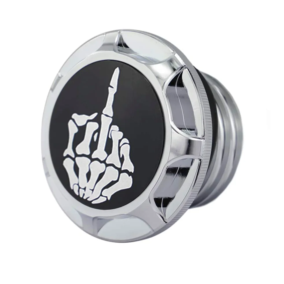 Tapa de aceite de tanque de combustible CNC de aluminio para Harley Davidson Sportster XL 1200 883 X48 Dyna - Dedo medio