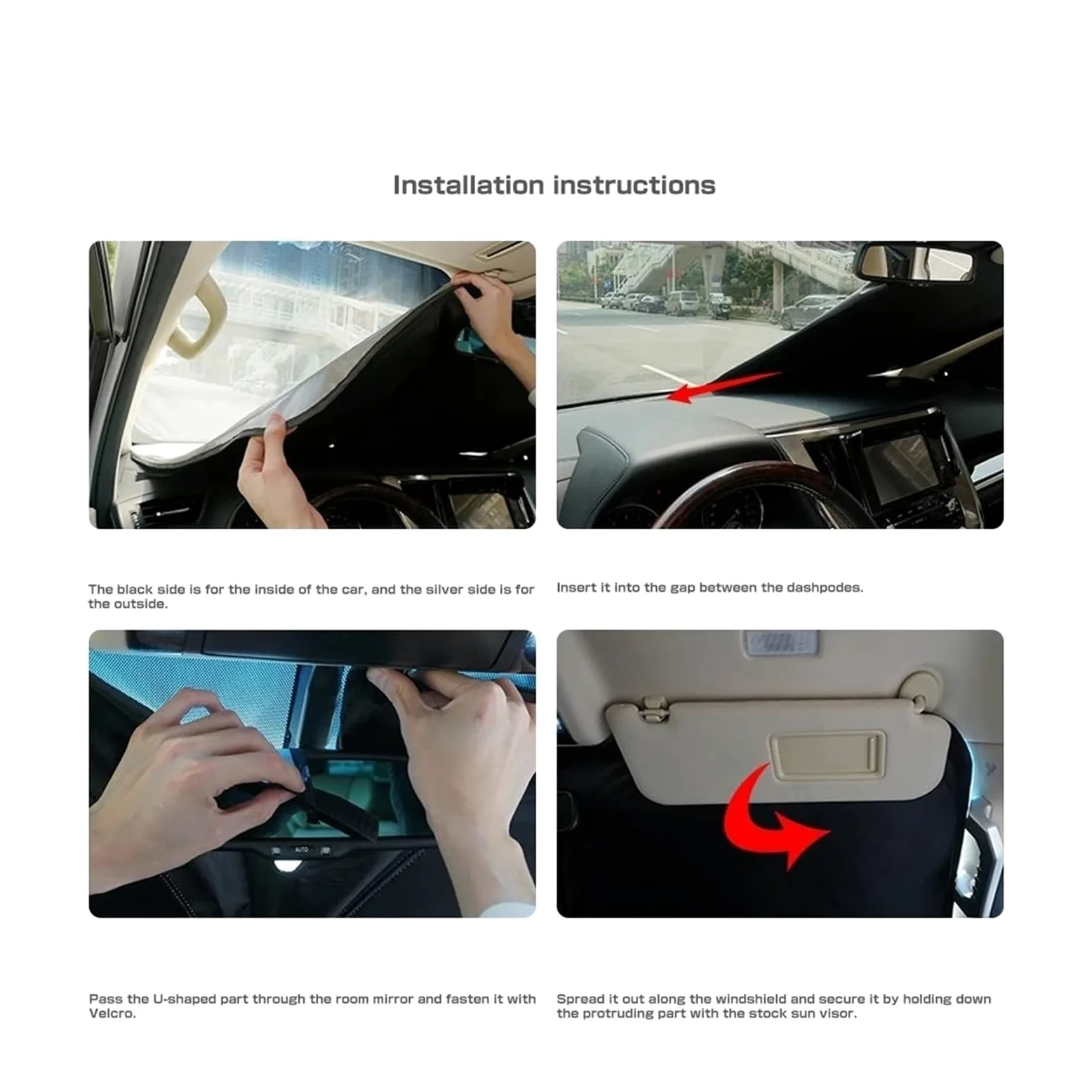 Unidades Parasol Coche para Suzuki para Todos para Wagon DA64V para Dir Parasol Delantero Aislamiento Térmico Sombreado Protección UV