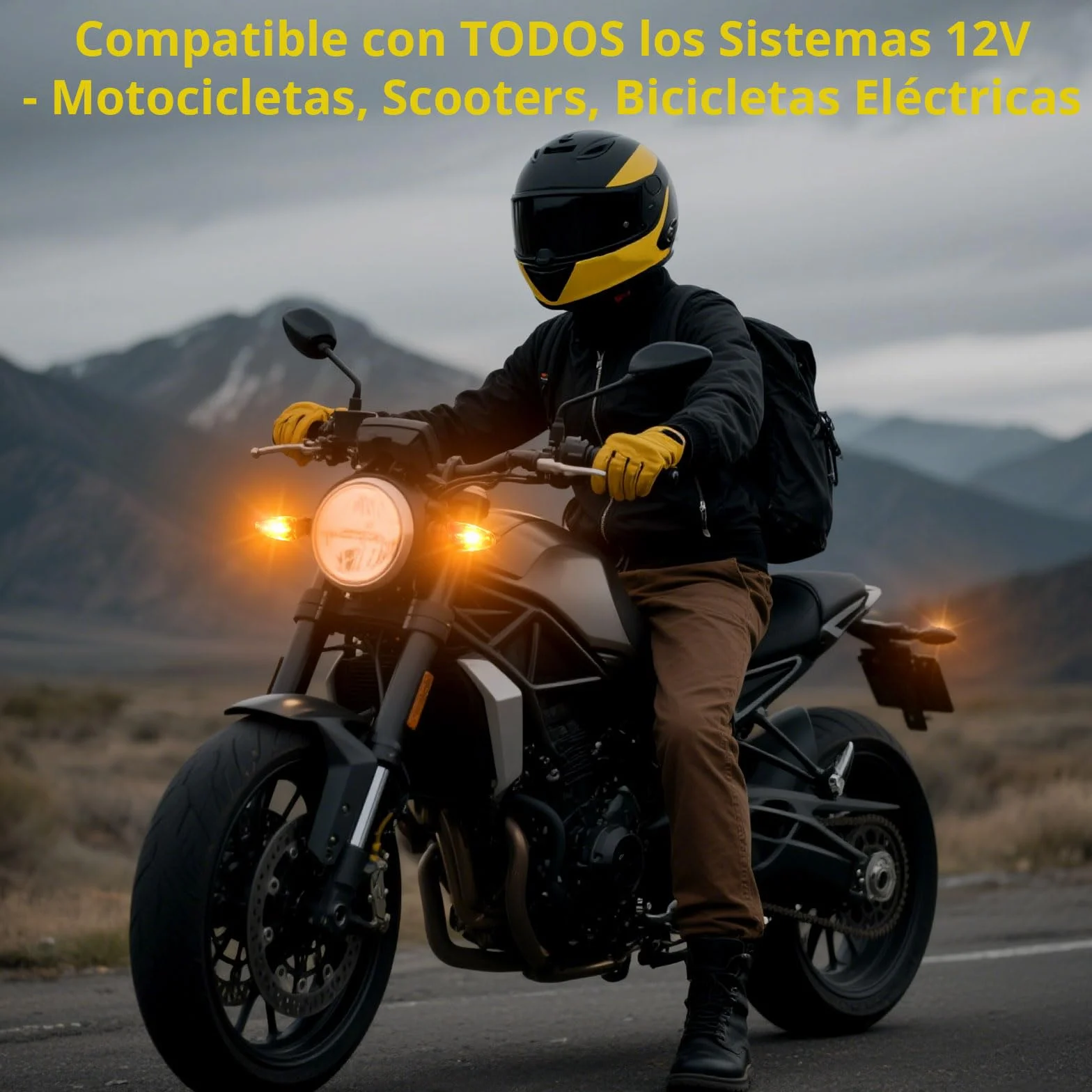 PROZOR 4PCS Intermitentes Moto Universal Homologadas ECE R50 Luces de Señal de Giro Impermeable IP65 Bombilla de Alta Potencia10W Indicador de Señal de Giro Ámbar para M10 Motocicleta Moto 12V