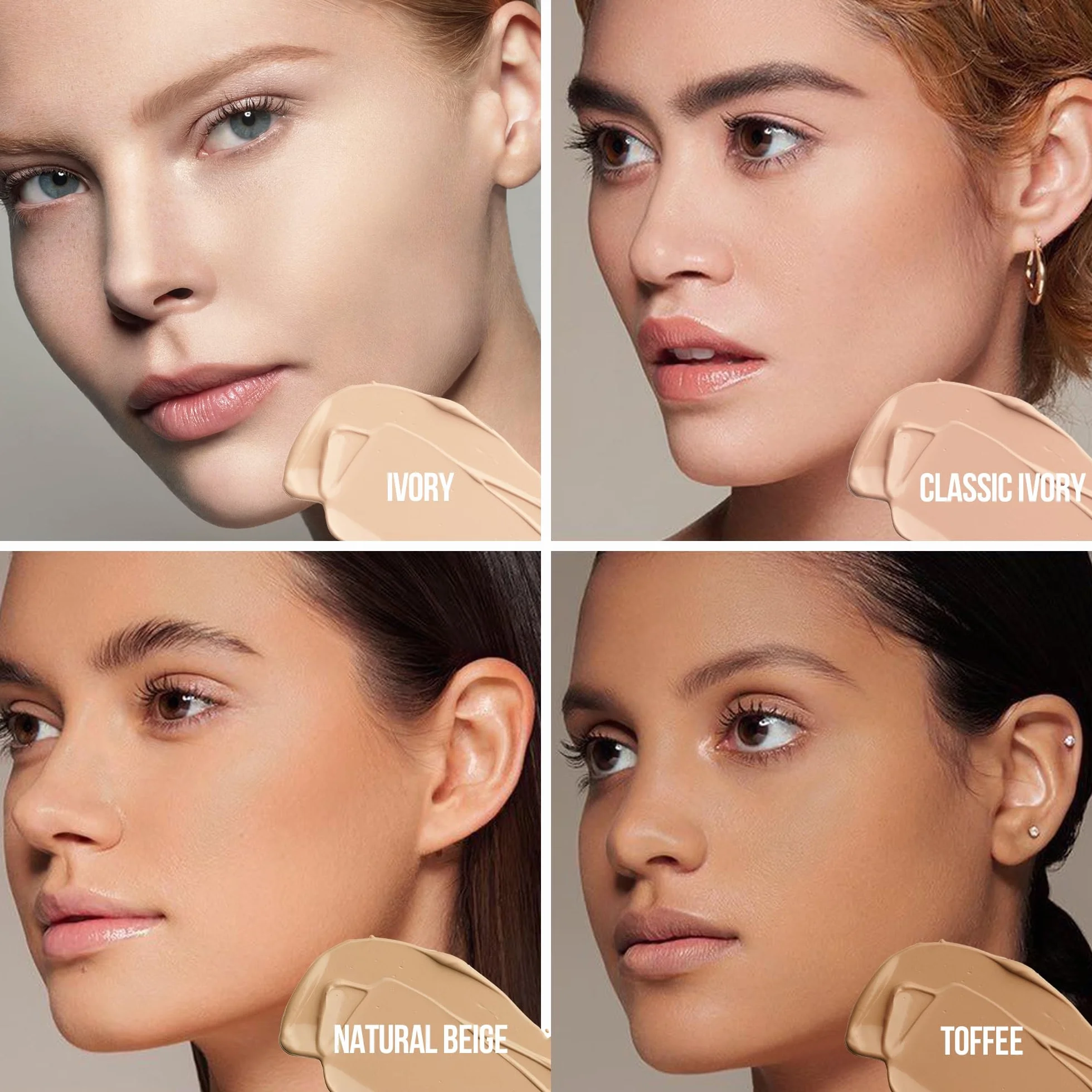 Base de Maquillaje Impermeable Acabado Mate Larga Duradero 30g Beige