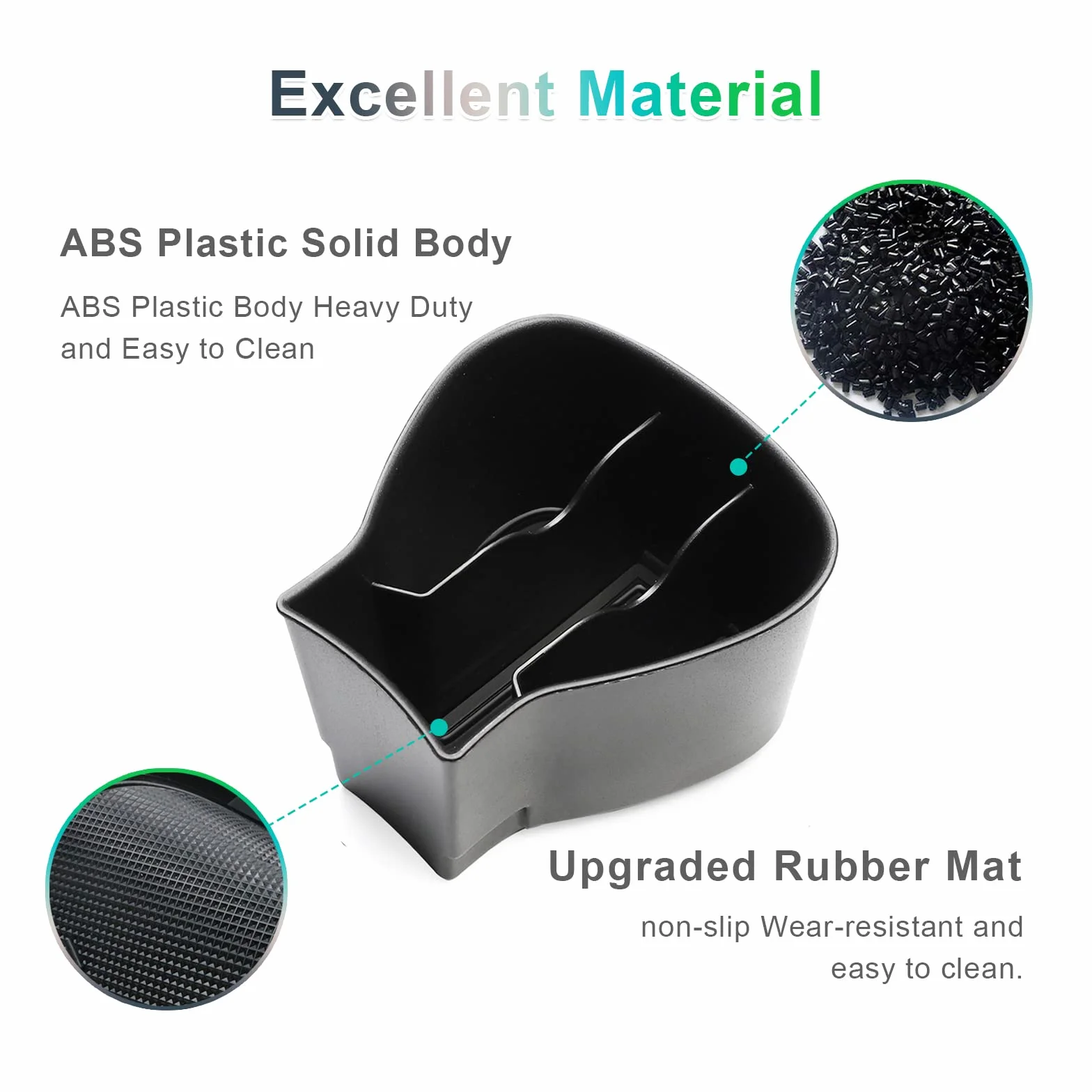 GAFAT 2020-2022 2023 V W ID3/ Cuprα Born Caja de Almacenamiento para Consola Central, ID.3 Organizador para la Guantera, Reposabrazos para Vasos de Agua, Compatible con VW ID3 Accesorios (Negro)