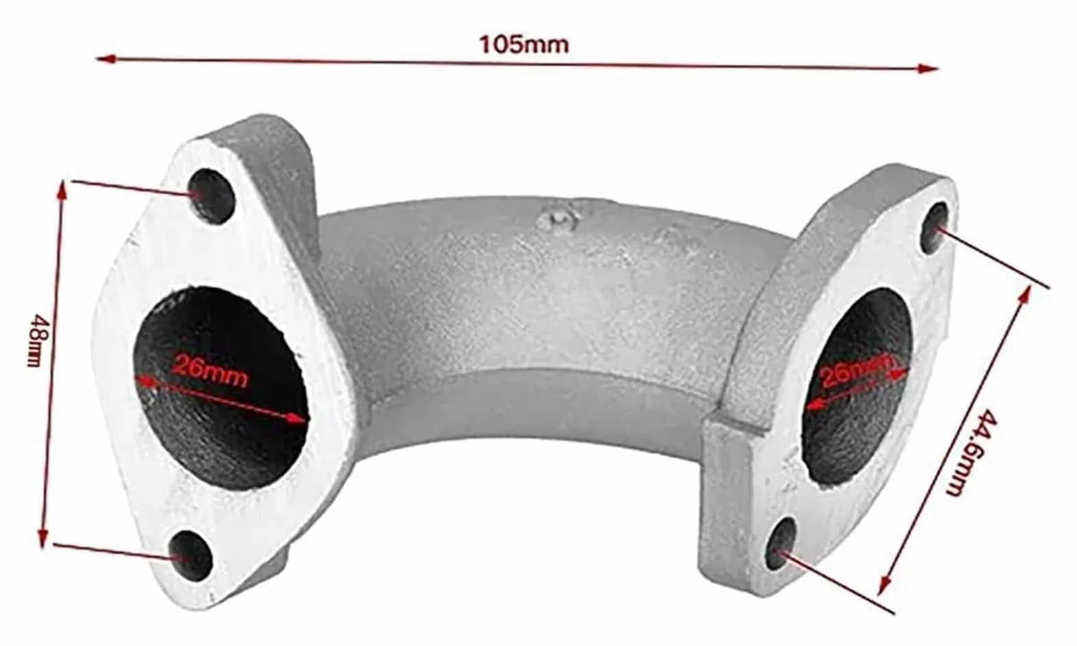 2T 4T Kit De Carburador para Motocicleta con Brida PE Y Tubo Entrada Curva Juego Codos Aire Frío Inyectores Carburador Repuesto Moto(22mm Black Kit)
