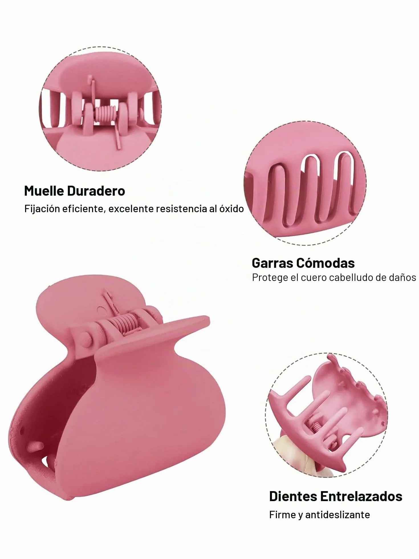 Kavya 12 Piezas Pinzas Pelo Pequeñas 4 cm Antideslizante Mate Plástico