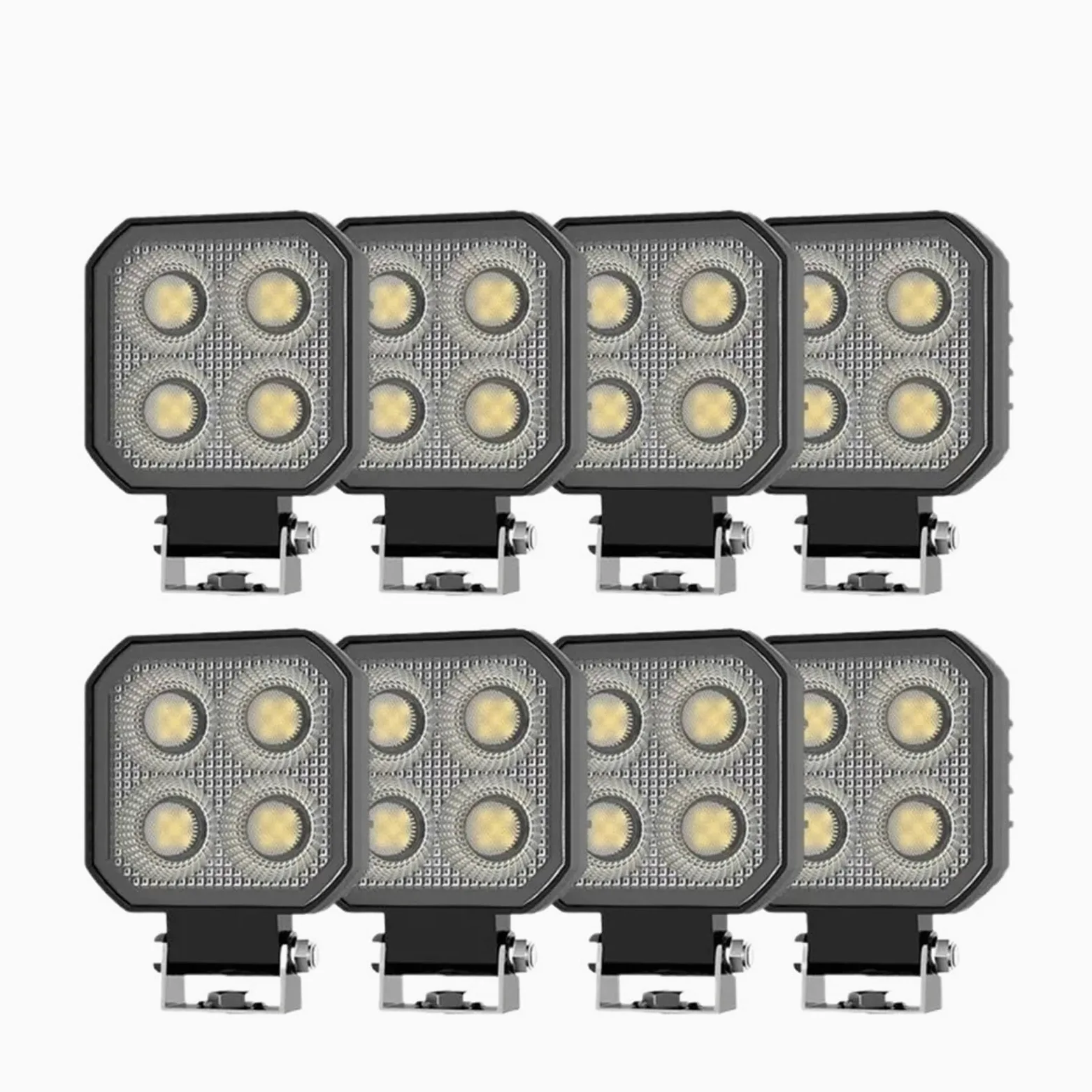 Bombilla Coche De 3 Pulgadas Y 4 LED Luz Trabajo Bombilla para coche | Reflector Rectangular Coche De 9-32V Y 18W Para Camión Barco Tractor ATV Todoterreno 4X4