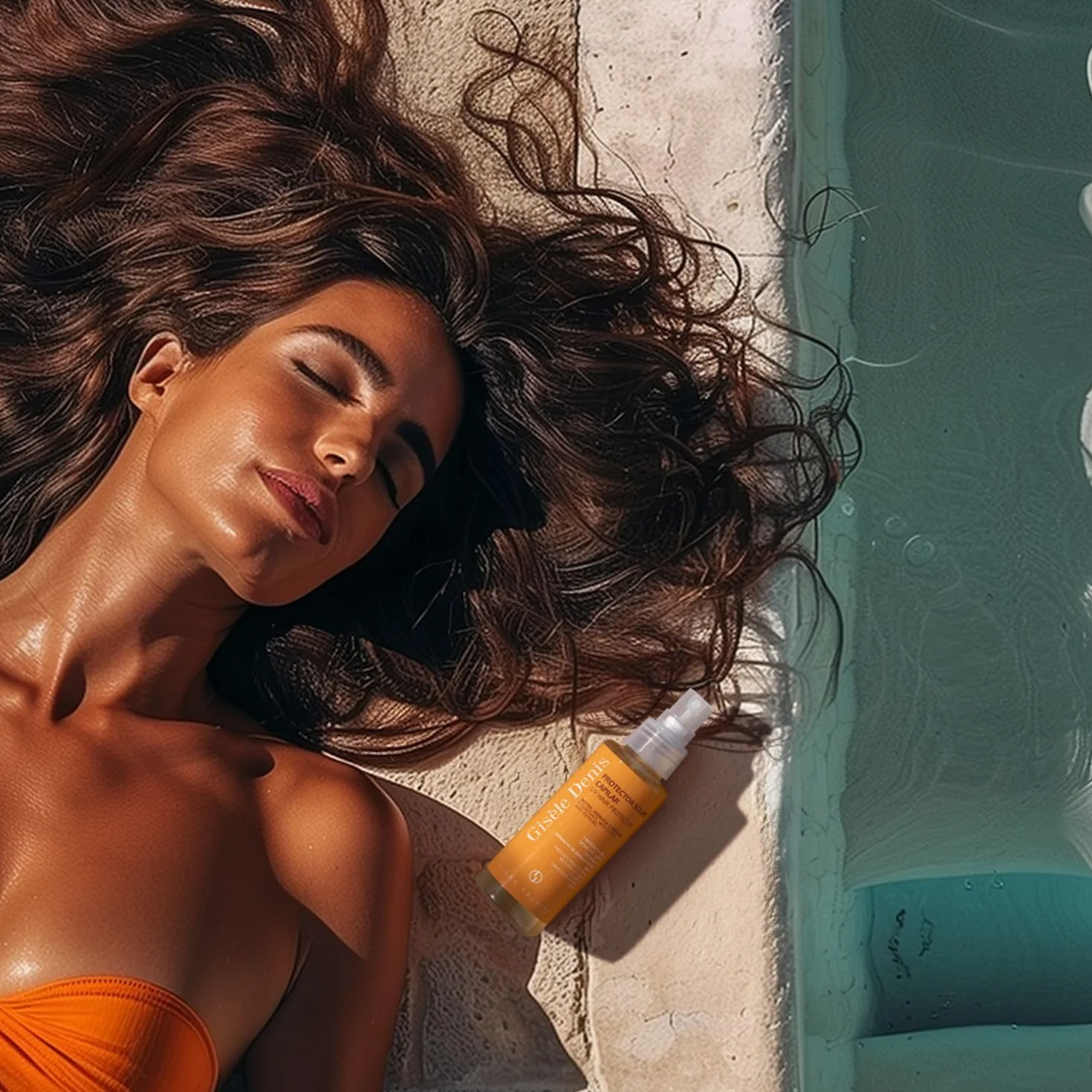 GISÈLE DENIS Protector Solar Térmico Capilar 100 ml Spray para Pelo Liso y Rizado con Vitamina E y Semilla de Uva
