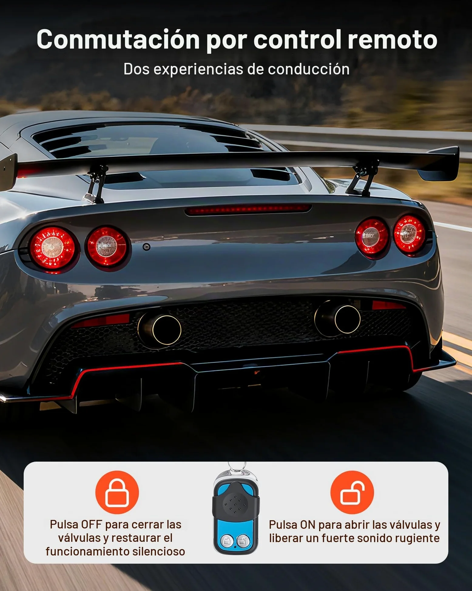 VEVOR Válvula de Escape Eléctrica Universal 6,35 cm, Acero Inoxidable, con Control Remoto, Tubo en Y, Caja de Control Remoto, para Camiones, Sedanes, Autos Deportivos y SUV, Color Metal Natural