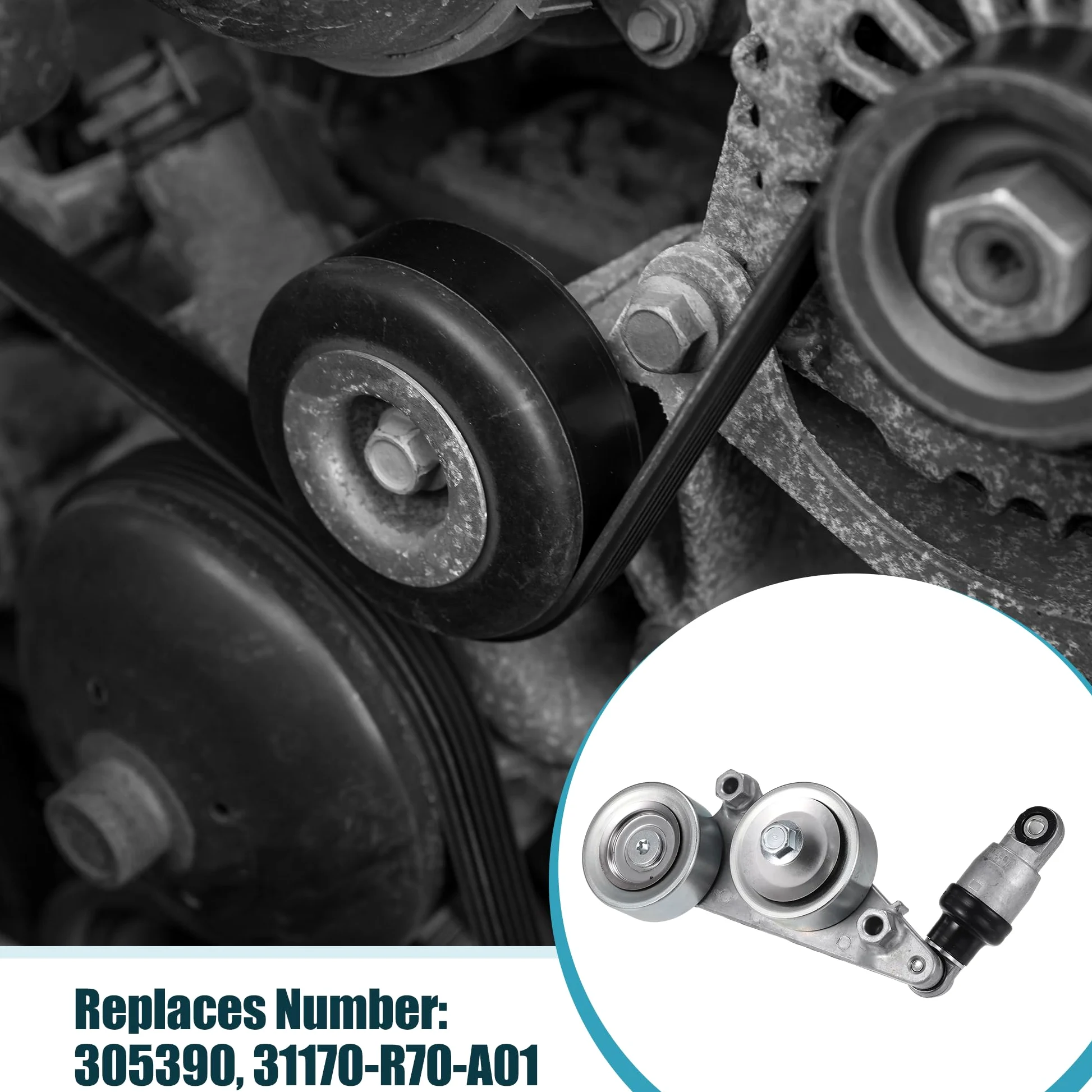 QUARKZMAN Polea Tensora De Correa De Distribución No.305390 Para Honda Accord 2005-2010