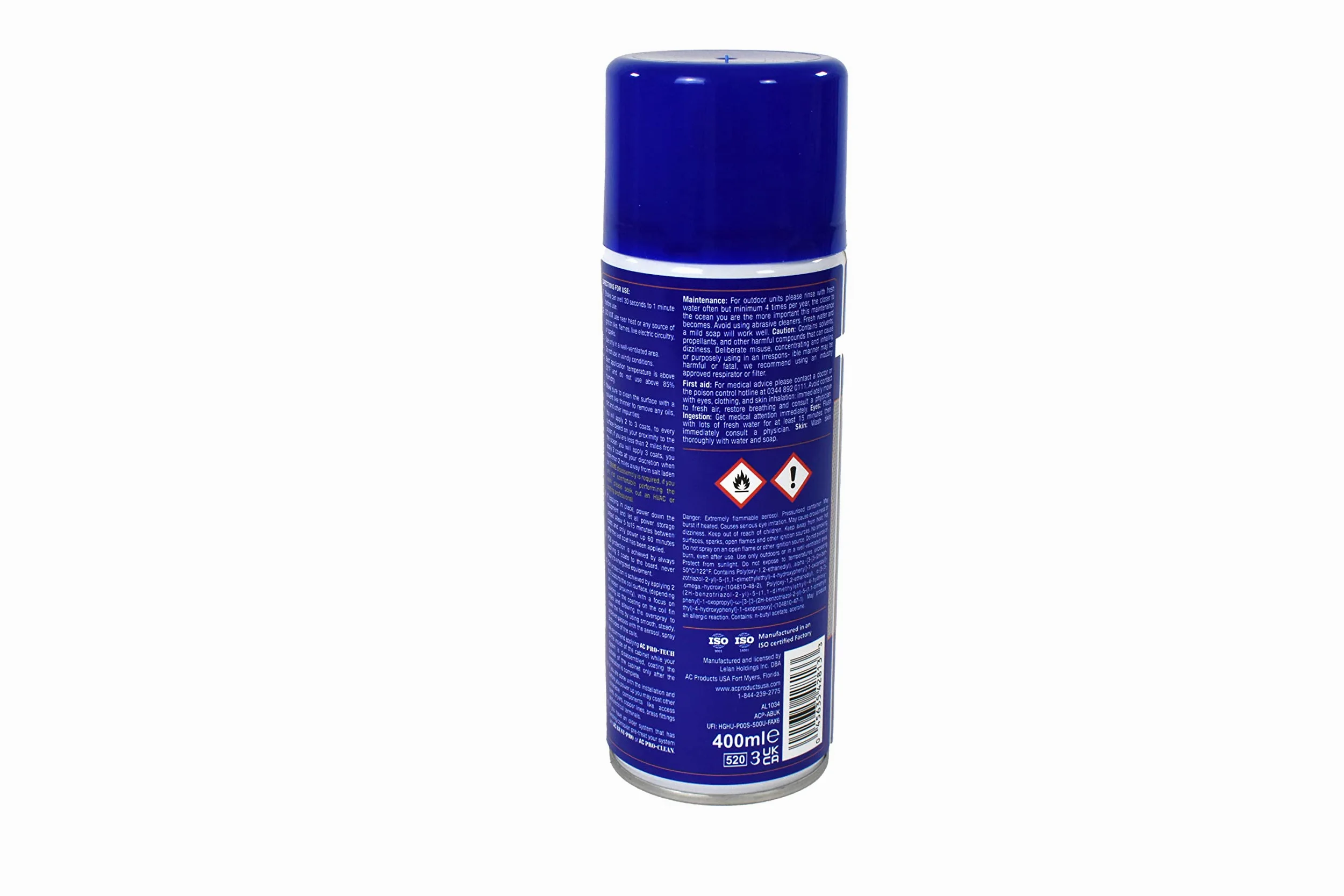 Arctic Hayes AC Pro-Tech - Spray de protección Total contra óxido y PCB, Spray antioxidante para Sistemas HVAC, Coches, Motocicletas y componentes PCB, 400 ml
