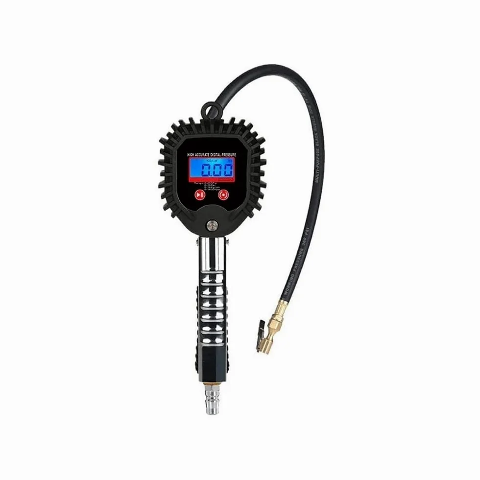 ALSAM Inflador de neumáticos Digital con manómetro (0-255 PSI), Herramienta múltiple de manómetro de presión de neumáticos de Alta precisión, manómetro de presión de neumáticos Digital for automóvil