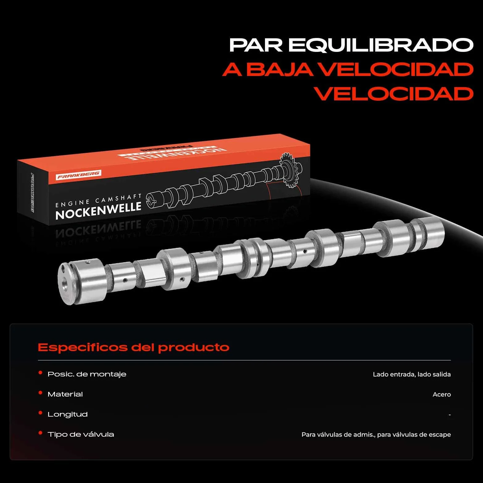 Frankberg Árbol de levas válvulas de escape válvulas de admisión 636041 | Compatible con: Tour combinado, Caravana Astra G T98, Caja combinada/MPV, Astra G CC T98, Astra F Furgoneta/Combi T92