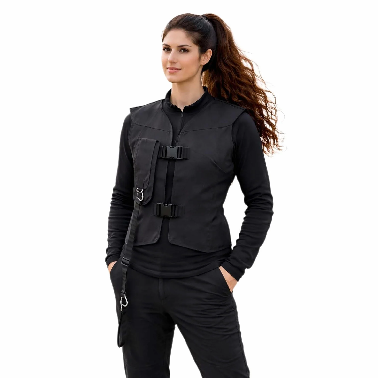 Chaleco Airbag para Equitación Mujer, Protector Reflectante y motoTranspirable, Prevención de Caídas Montando a Caballo