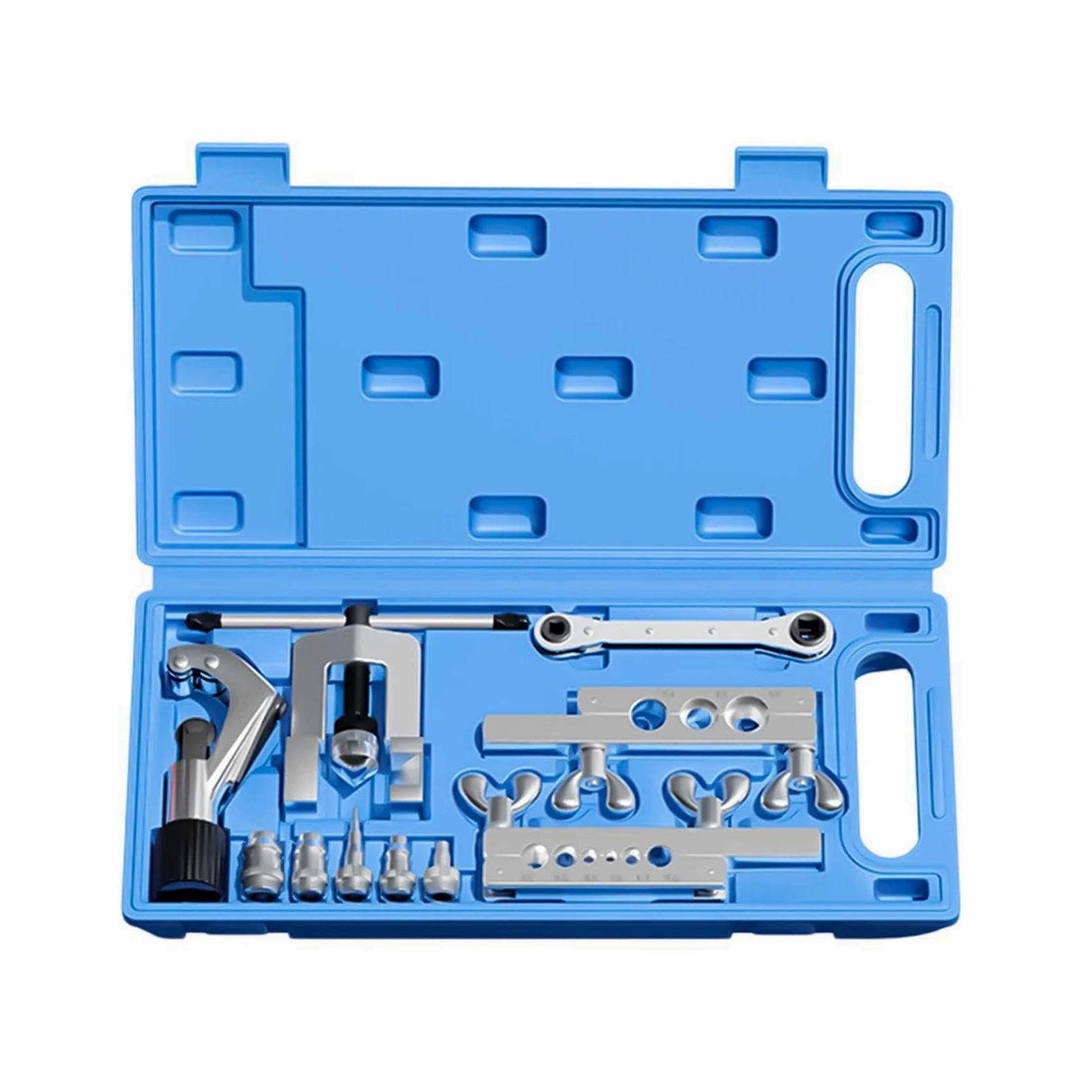 Genérico Kit Abocardador Frenos Set Reparación y Mantenimiento Líneas Coche | Herramienta Abocardadora De Freno De Metal para Automóviles Camiones Sedanes Taller Hogar Garaje Industria y en Exteriores