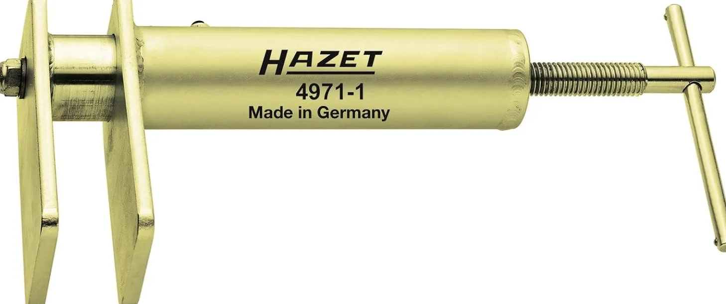 Hazet Herramienta de reajuste de pistones de freno 4971-1, Ancho de placa 50 mm, rango de trabajo 15 - 90 mm, Reajuste sin daños de pistones de freno en frenos de disco