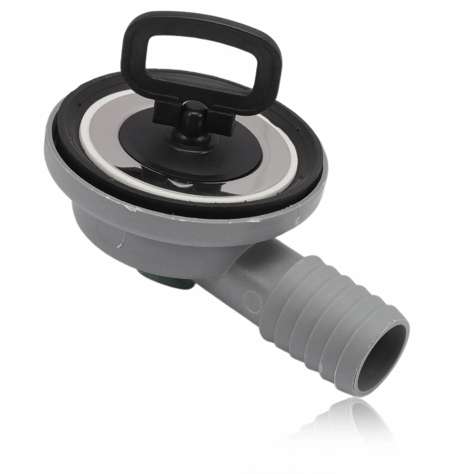 Desagüe lavabo para caravana inoxidable tubo de ducha sifon para autocaravana de 55 mm de diámetro con salida de manguera de 20 – 25 mm de 90°para barco