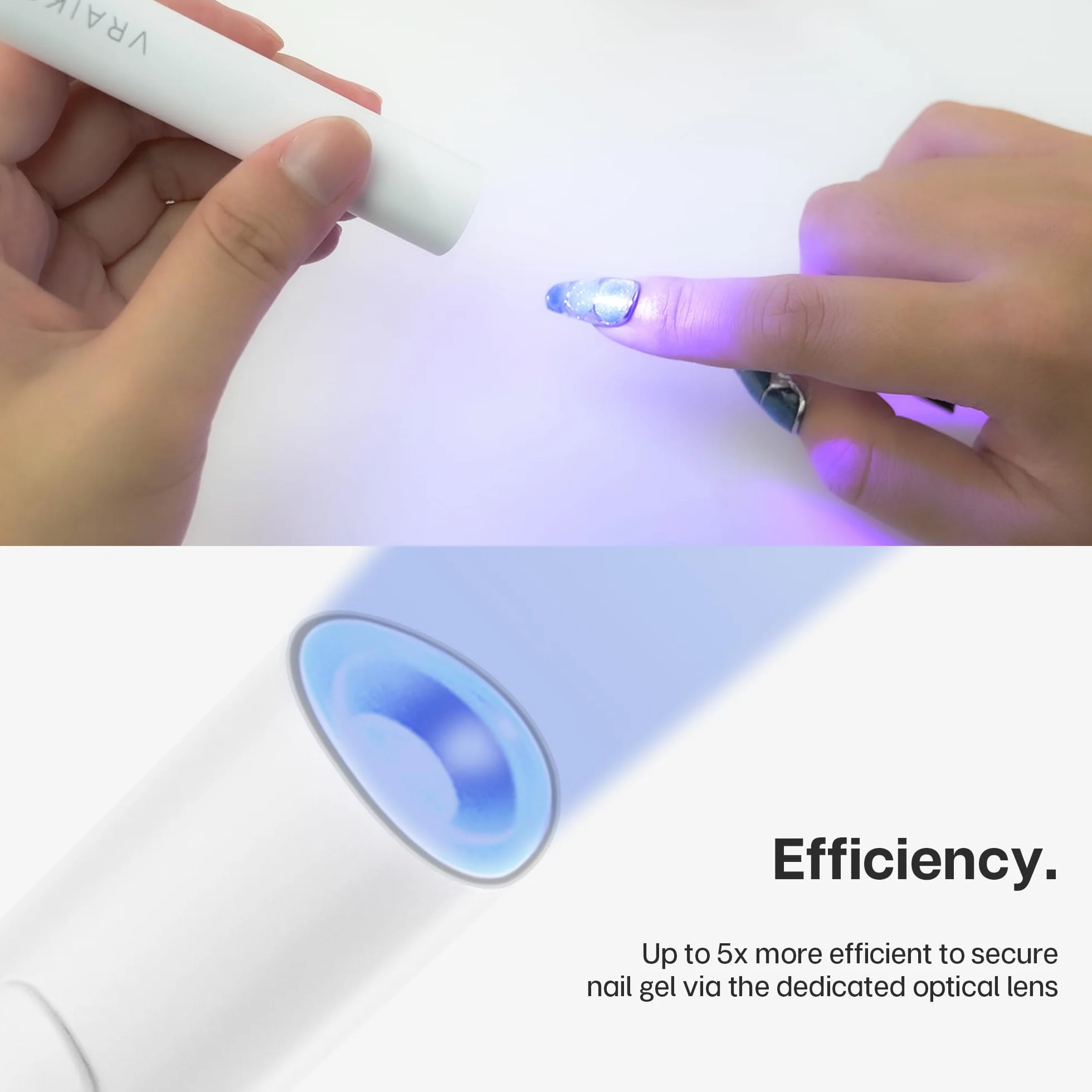 VRAIKO Minicure Luz UV de mano para uñas de gel, lámpara portátil recargable LED secado rápido