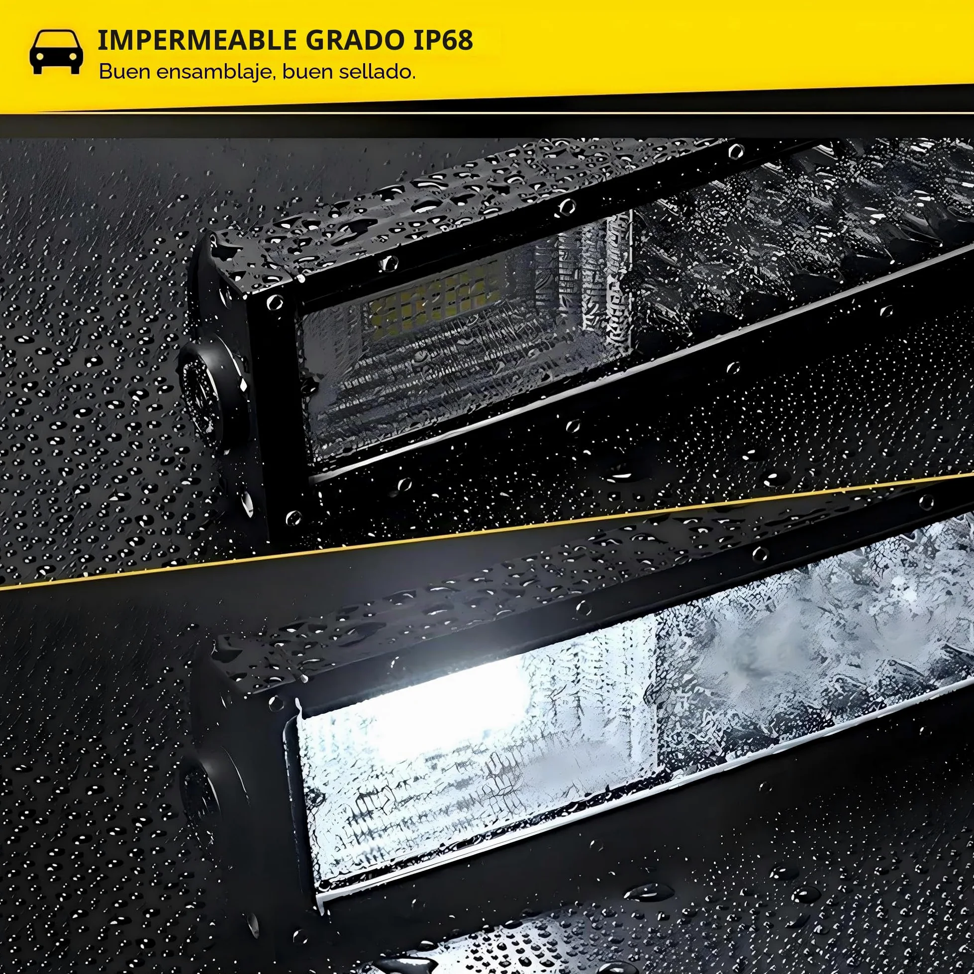 Barra de luz led,Barra Luminosa LED, 12v 24v, 42 Pulgadas 540w Triple Fila 7D, con cableado, Faro de Trabajo LED para camión,Tractor, camión, ATV,SUV (42 Pulgadas + cableado)