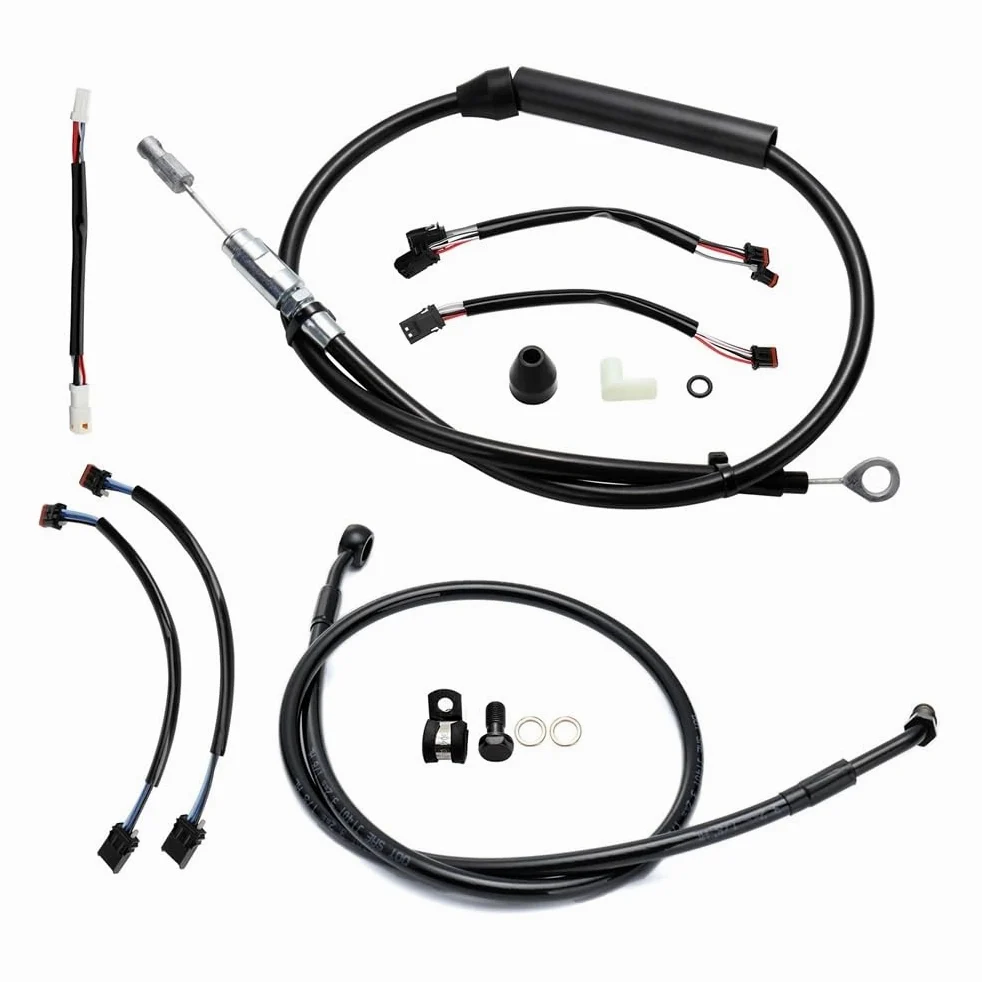 Kit de cables extendidos para manillar 16 ", Cable embrague línea freno, Cables electrónicos acelerador para Softail 2018-2024