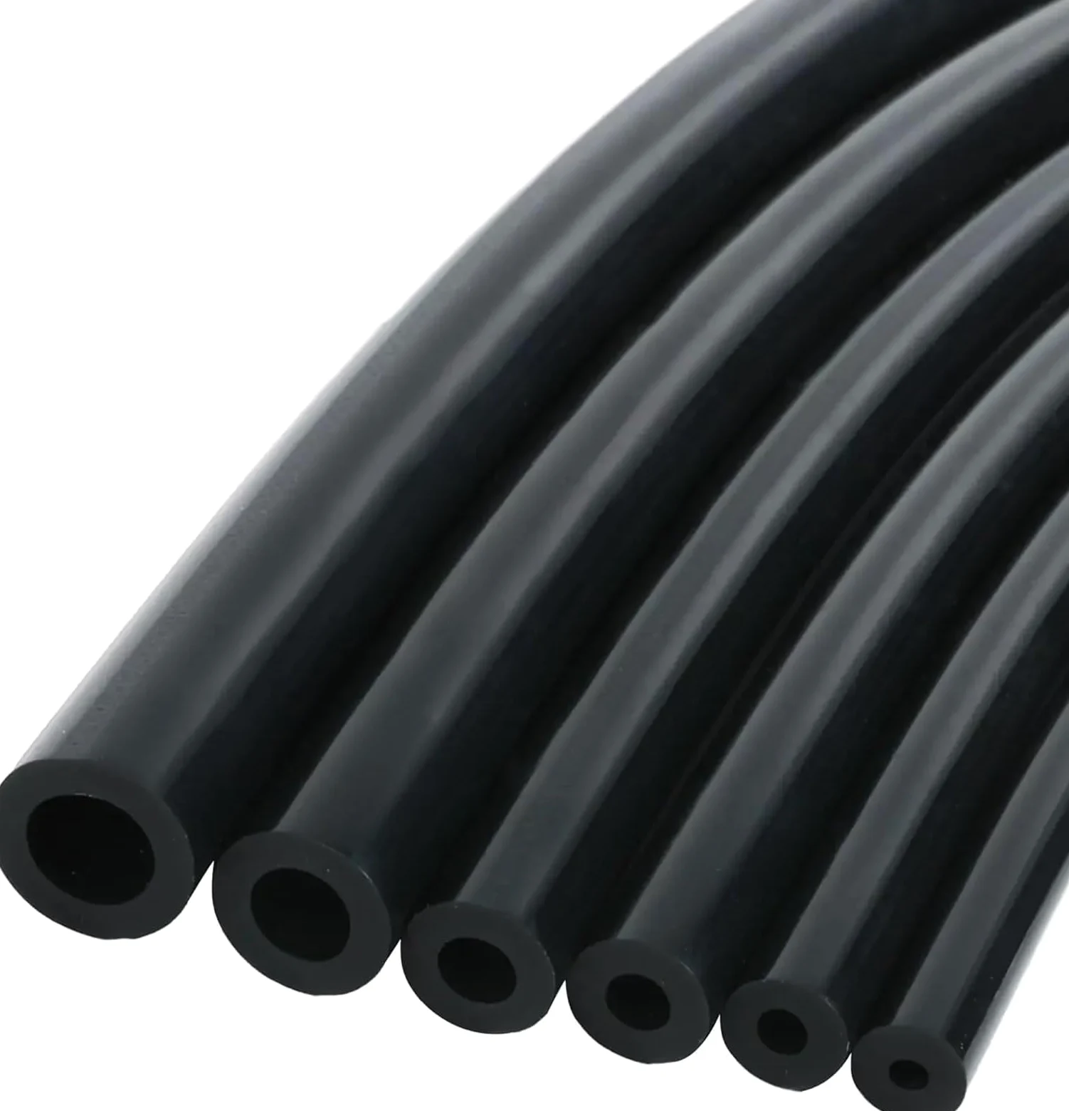 Tubo Gasolina Moto Tubo de aceite de resina de doble capa de 1M, tubo de combustible, tubo de sujeción de alambre resistente al aceite, manguera de gasolina, tubería diésel, núcleo negro de 6 ~ 14mm(5
