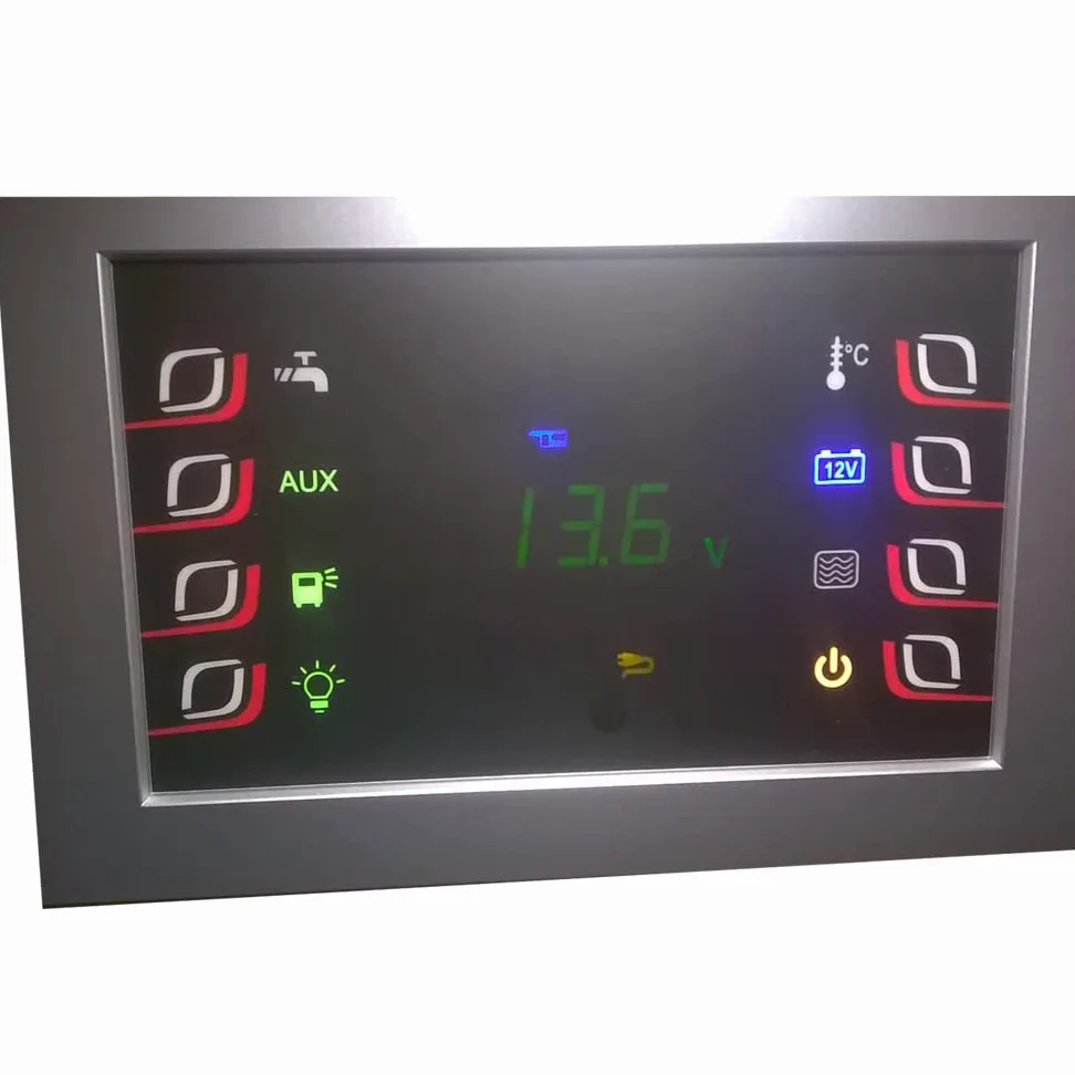 Panel de control Nordelettronica NE274 para autocaravana, caravana, barco y remolque