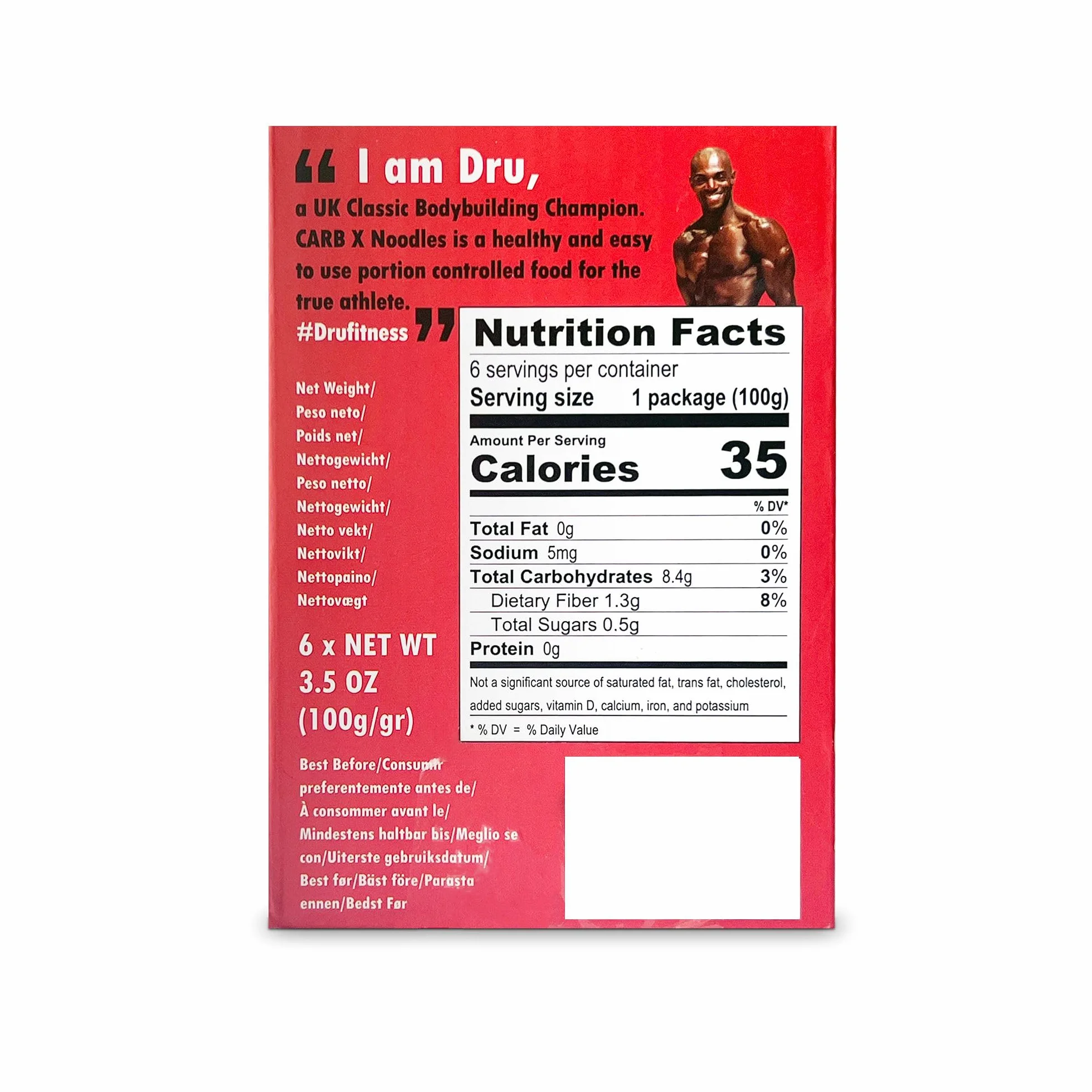 Noodles Shirataki Pasta Konjac 600 g 6 Raciones Bajo en Calorías Sin Azúcar Keto Low Carb