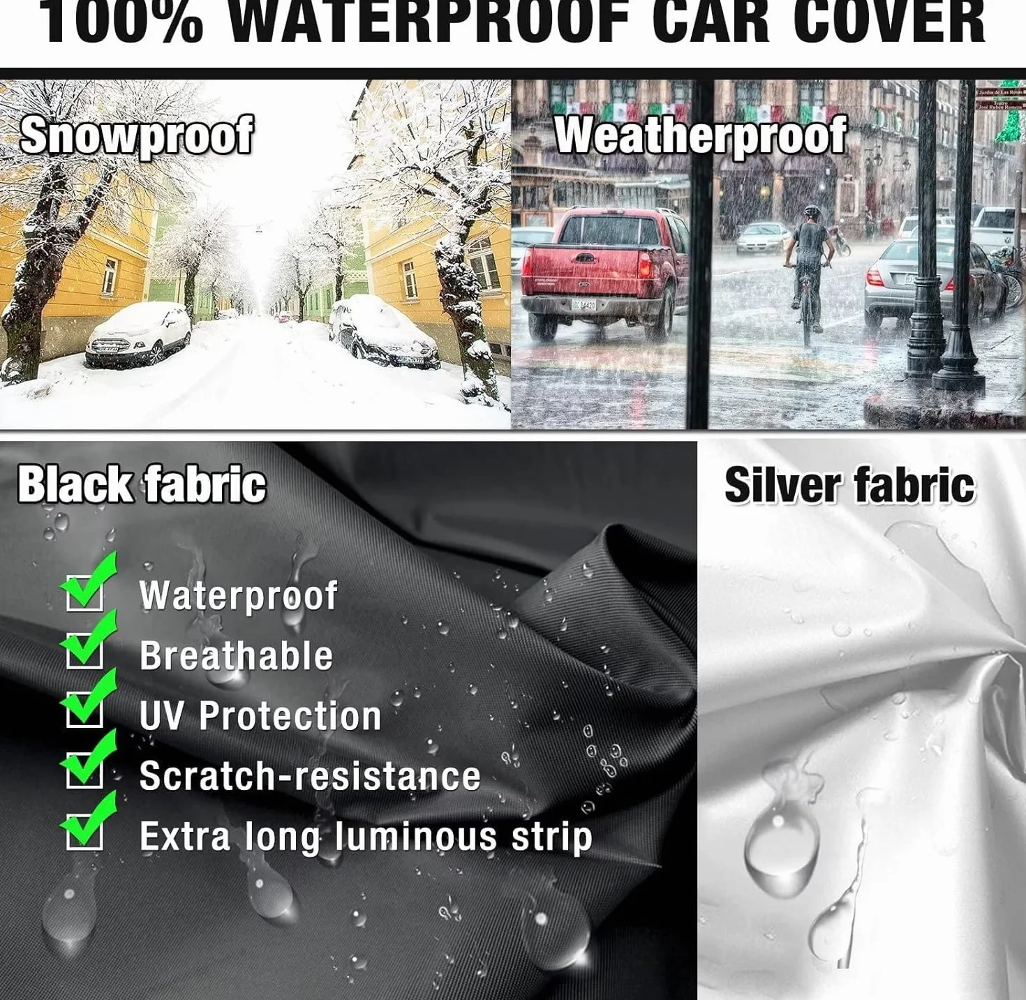 Funda Coche Exterior Hecho para Fiat 124 Spider 2016-2024 2025, Impermeable Lona Coche Transpirable Fundas Completa para Todo el Año Resistente Al Polvo Lluvia Nieve Rasguño