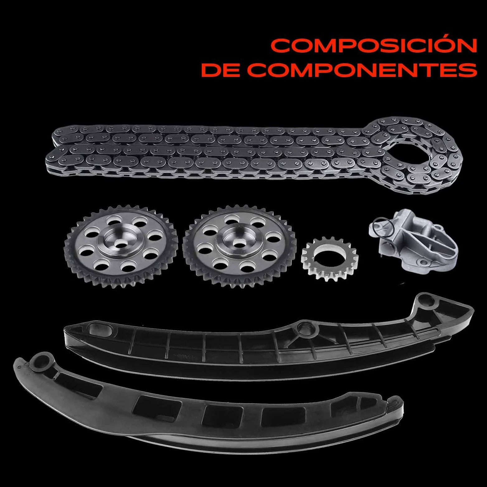 Frankberg Kit de cadena de distribución 03C109158A | Compatible con: Ibiza IV Sportcoupé 6J1 6P5, Polo 6C1 6R1, Habitación 5J7, Fabia II 542, Córdoba 6L2